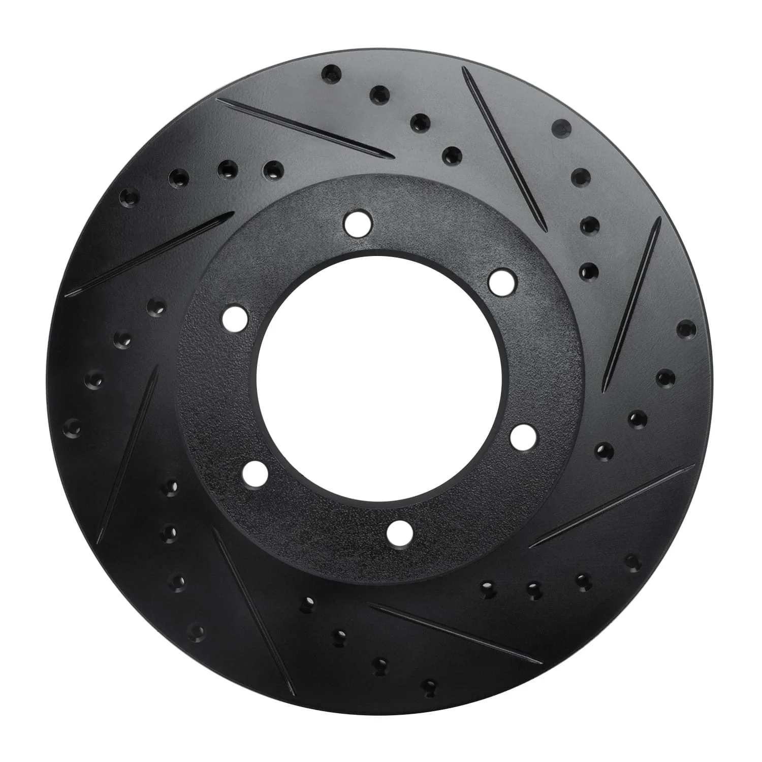 R1 Concepts 91-98 Toyota 4Runner Front Right Drilled & Slotted Black Brake Rotor