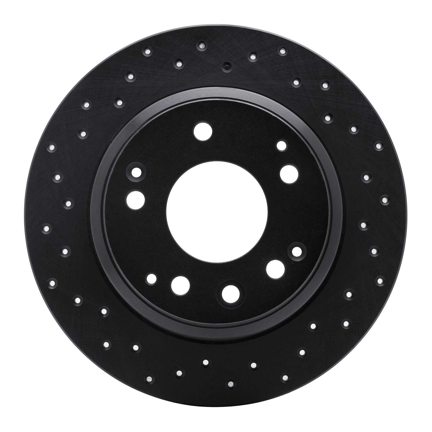 R1 Concepts 91-99 Acura Legend Rear Left Drilled Black Brake Rotor