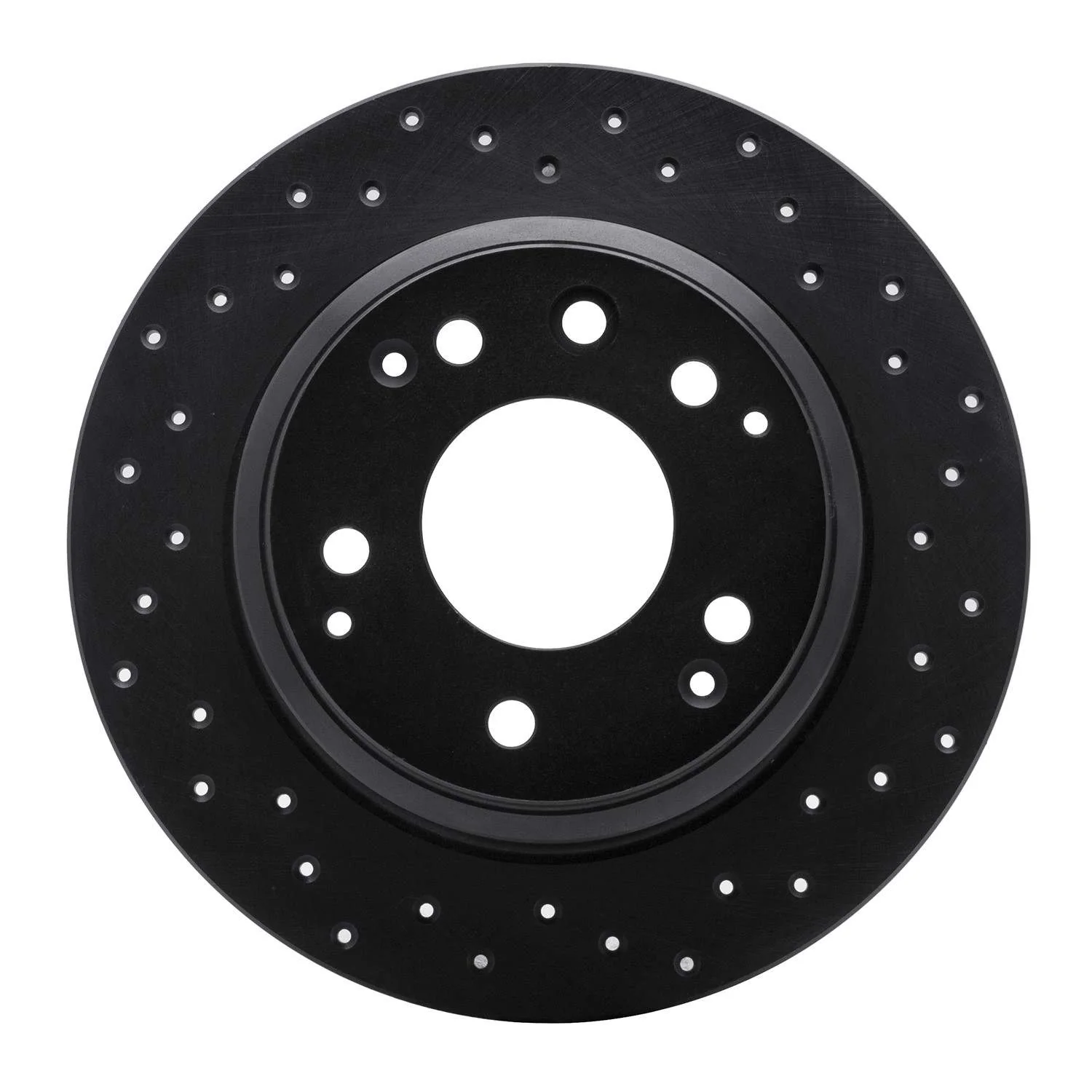 R1 Concepts 91-99 Acura Legend Rear Right Drilled Black Brake Rotor