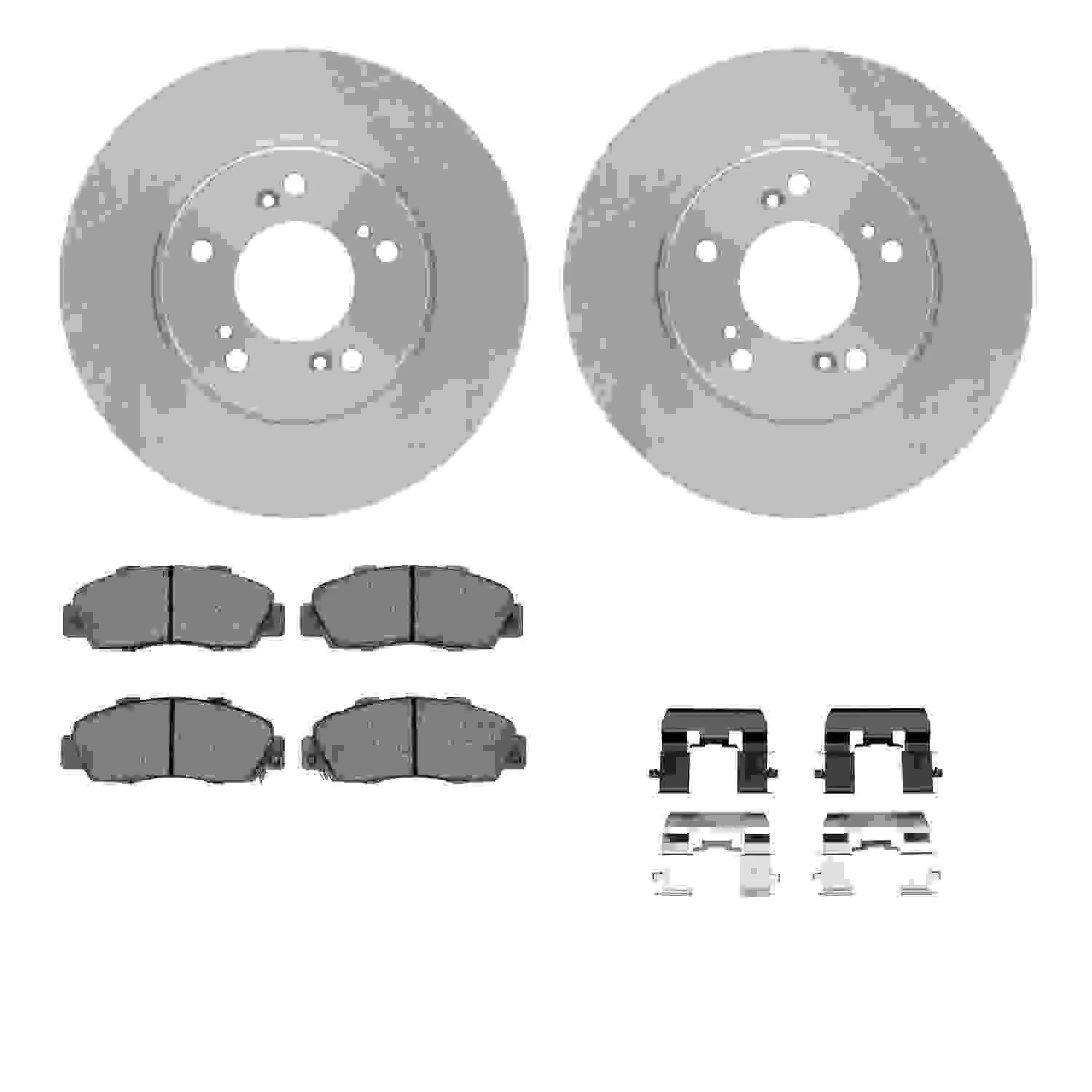 R1 Concepts 91-99 Acura TL Front Brake Rotor Set w/Optimum OE Pads and Hardware