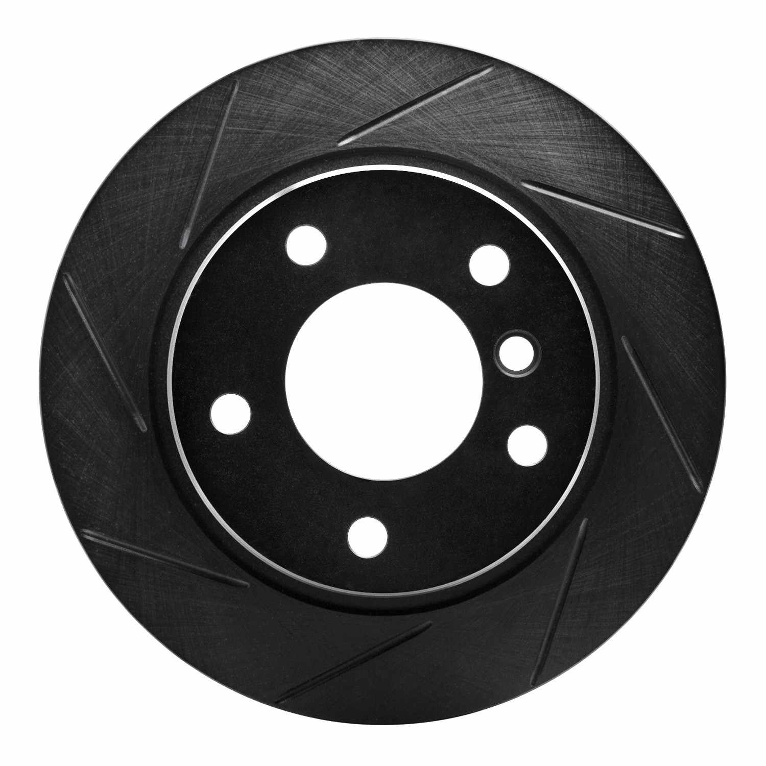 R1 Concepts 91-99 BMW 318i Rear Left Slotted Black Brake Rotor