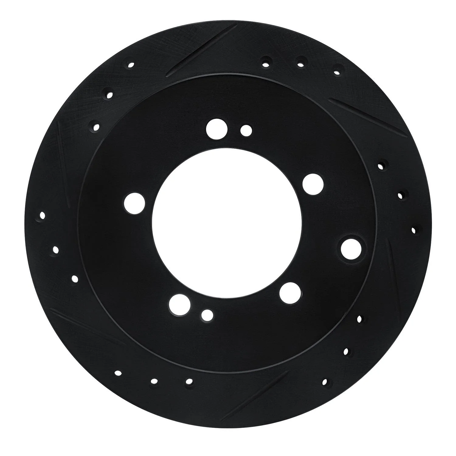 R1 Concepts 91-99 Dodge STEALTH Rear Left Drilled & Slotted Black Brake Rotor