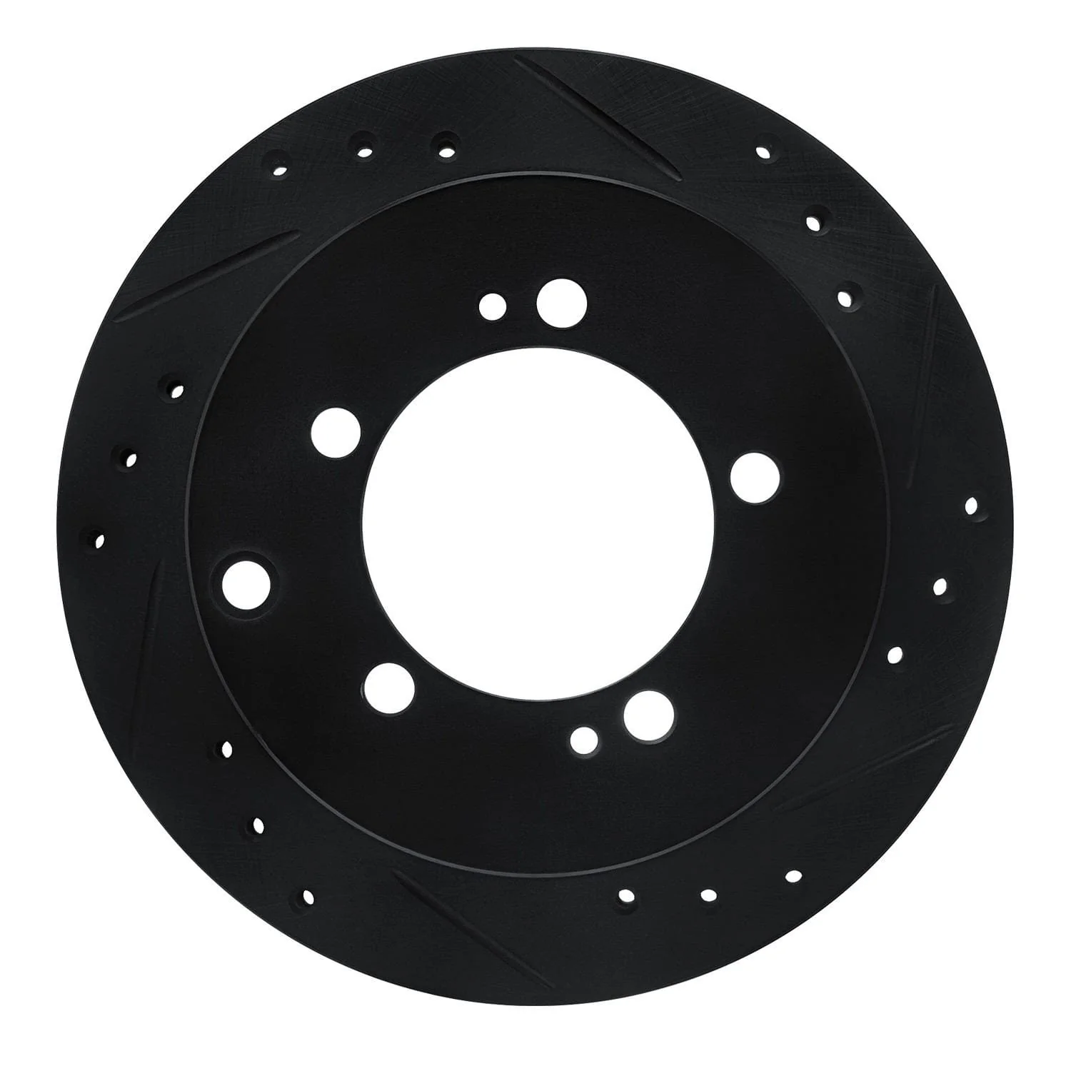 R1 Concepts 91-99 Dodge STEALTH Rear Right Drilled & Slotted Black Brake Rotor