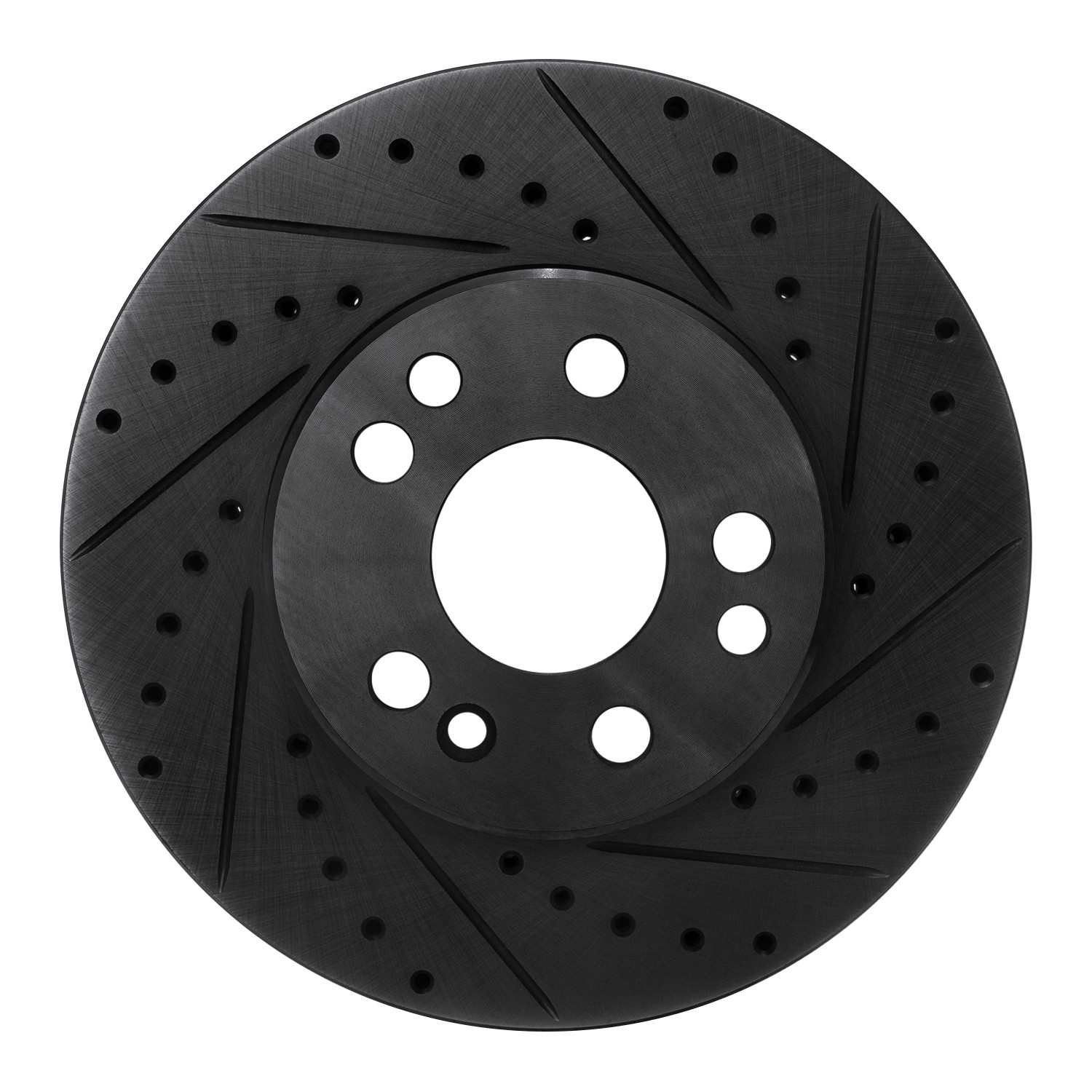 R1 Concepts 91-99 Mercedes-Benz S350 Front Right Drilled & Slotted Black Brake Rotor