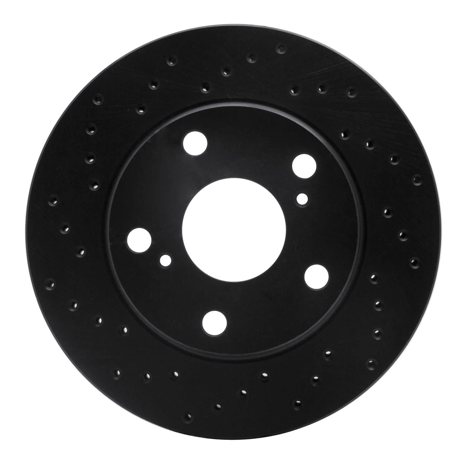 R1 Concepts 92-01 Toyota Camry (Excl Hybrid) Front Left Drilled Black Brake Rotor
