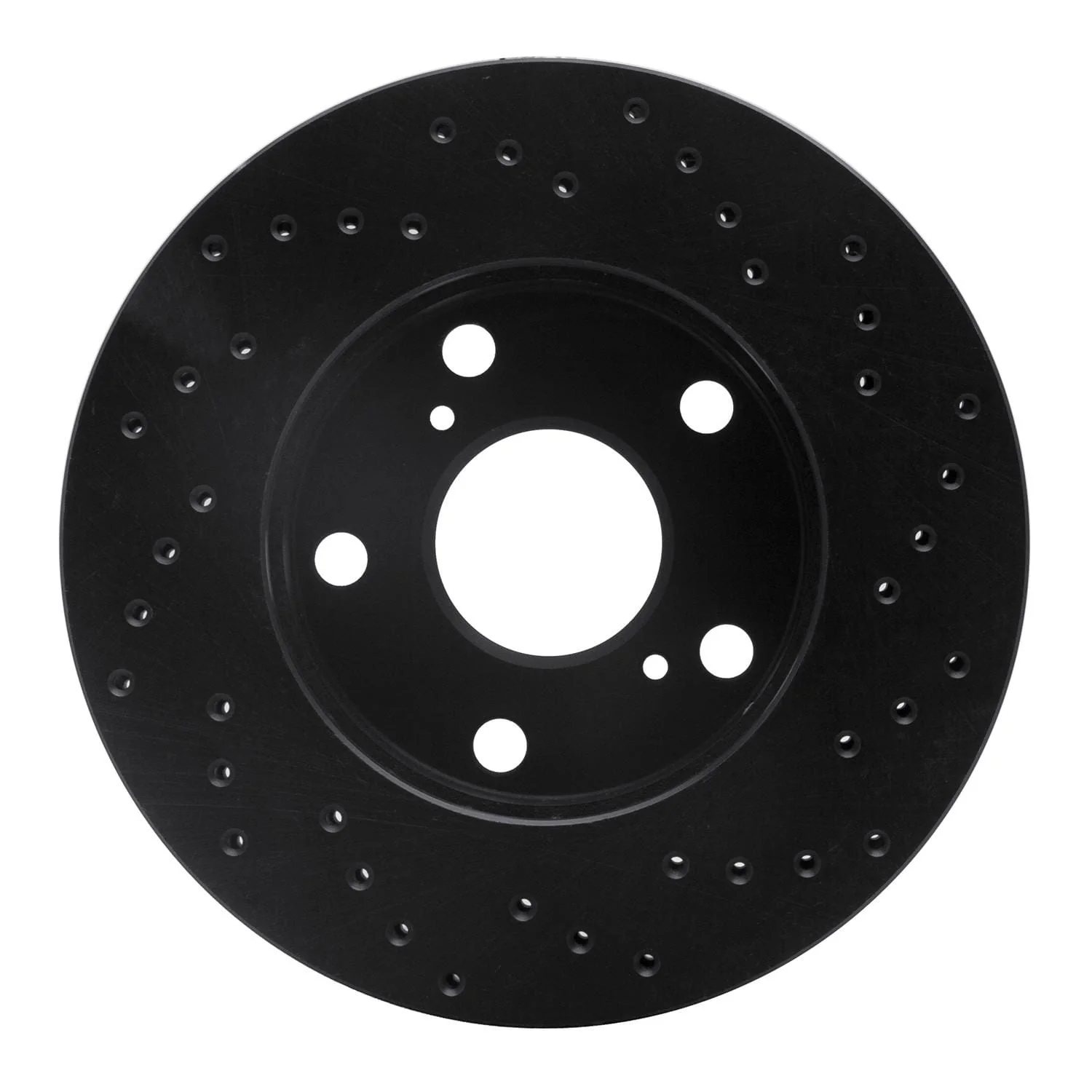 R1 Concepts 92-01 Toyota Camry (Excl Hybrid) Front Left Drilled Black Brake Rotor - Image 2