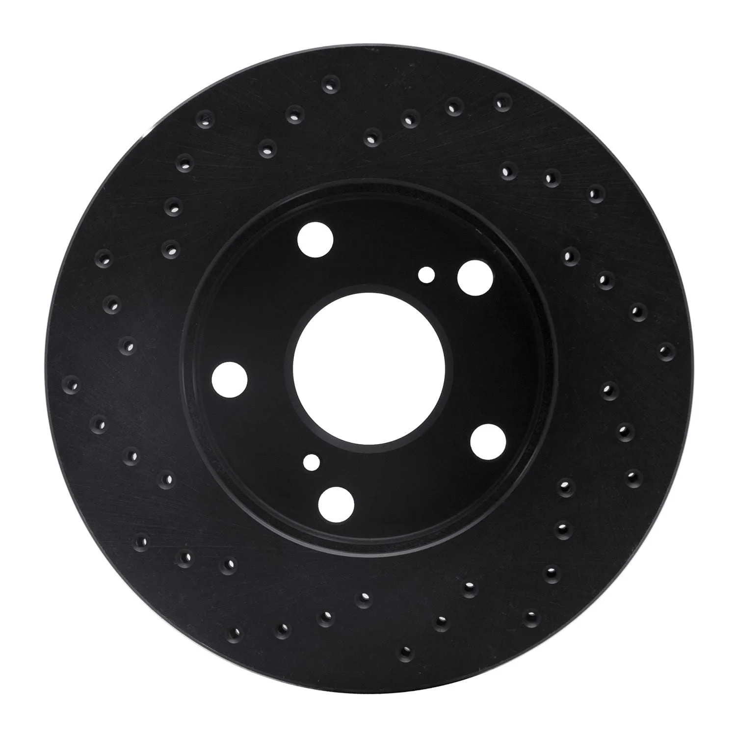 R1 Concepts 92-01 Toyota Camry (Excl Hybrid) Front Right Drilled Black Brake Rotor - Image 2