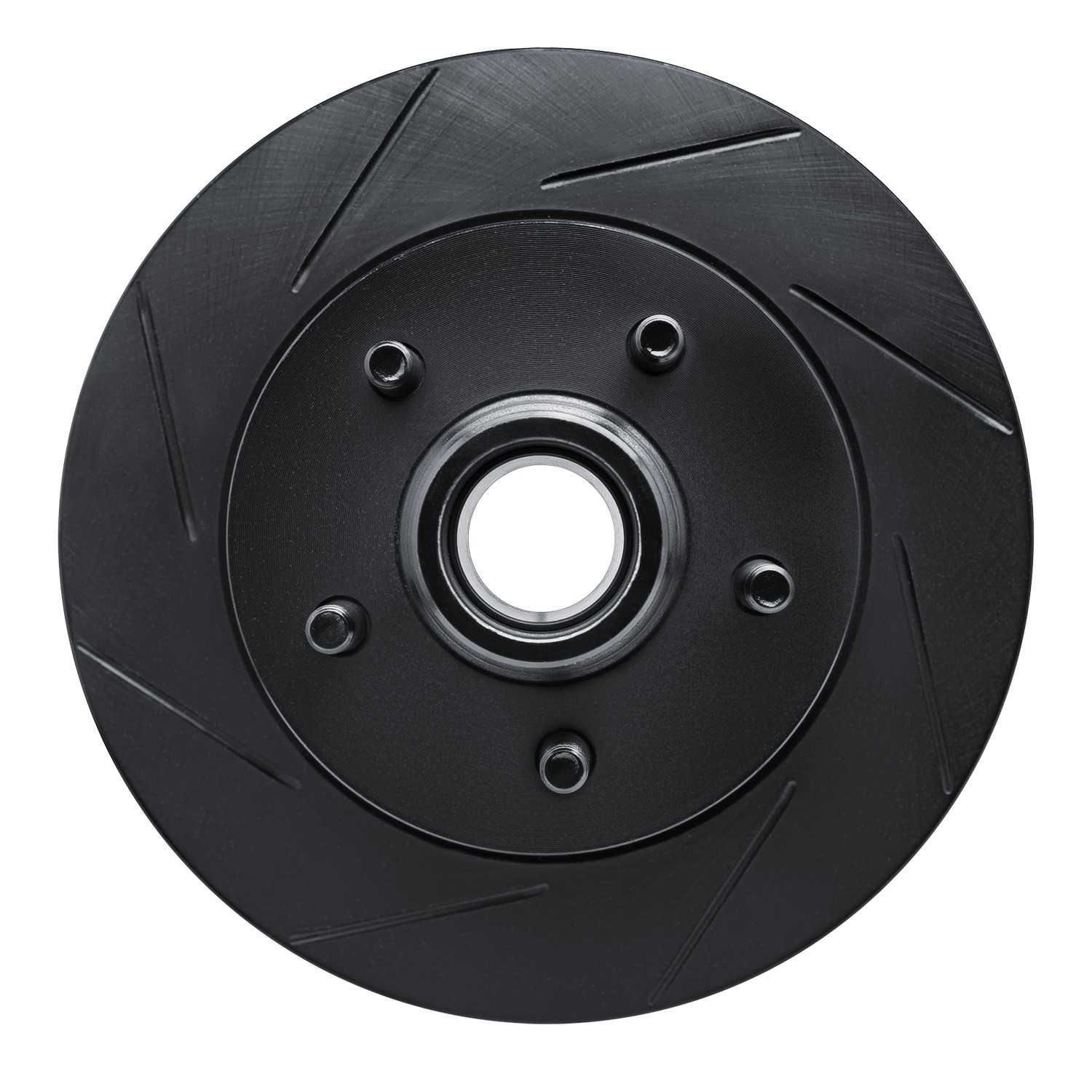R1 Concepts 92-02 Chevrolet C1500 Front Left Slotted Black Brake Rotor