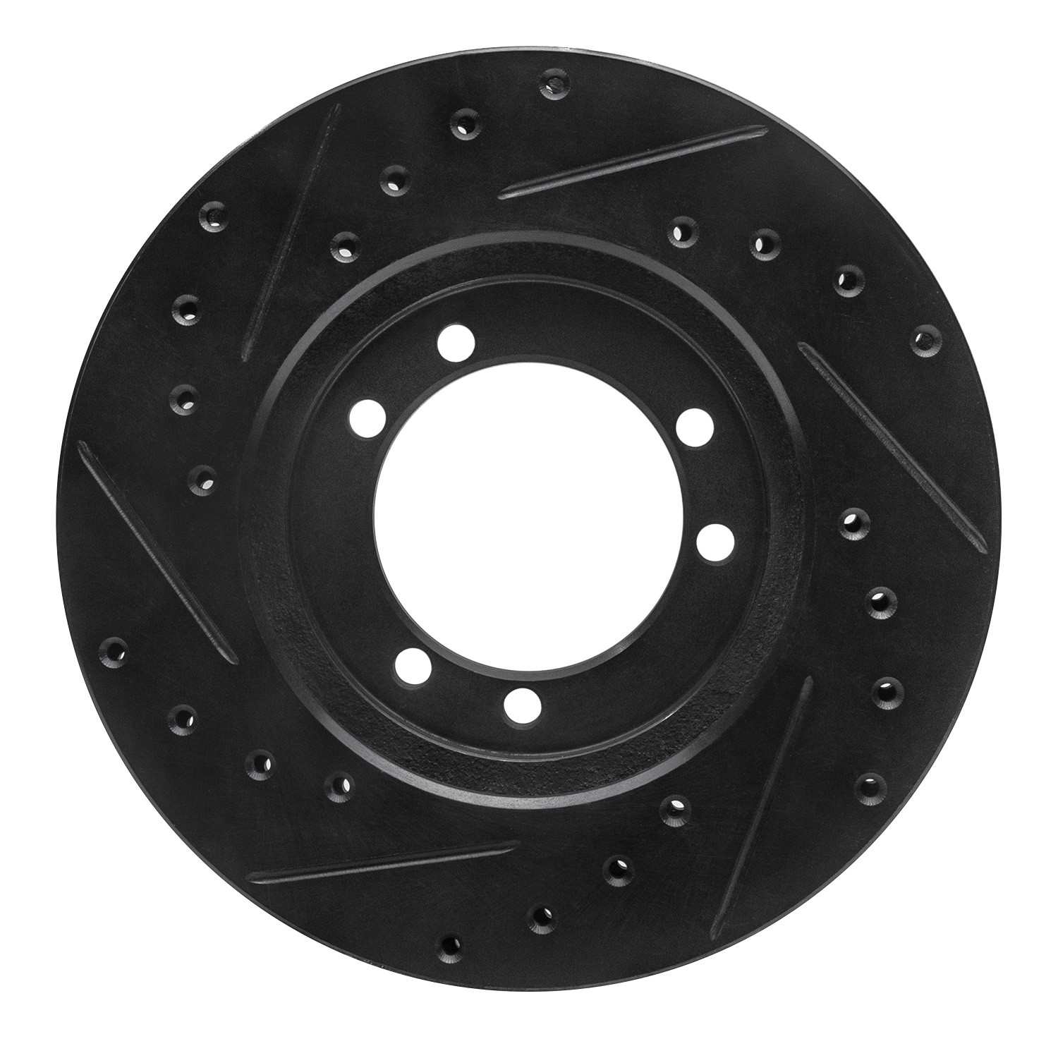 R1 Concepts 92-04 Hummer H1 Front/Rear Right Drilled & Slotted Black Brake Rotor - Image 2