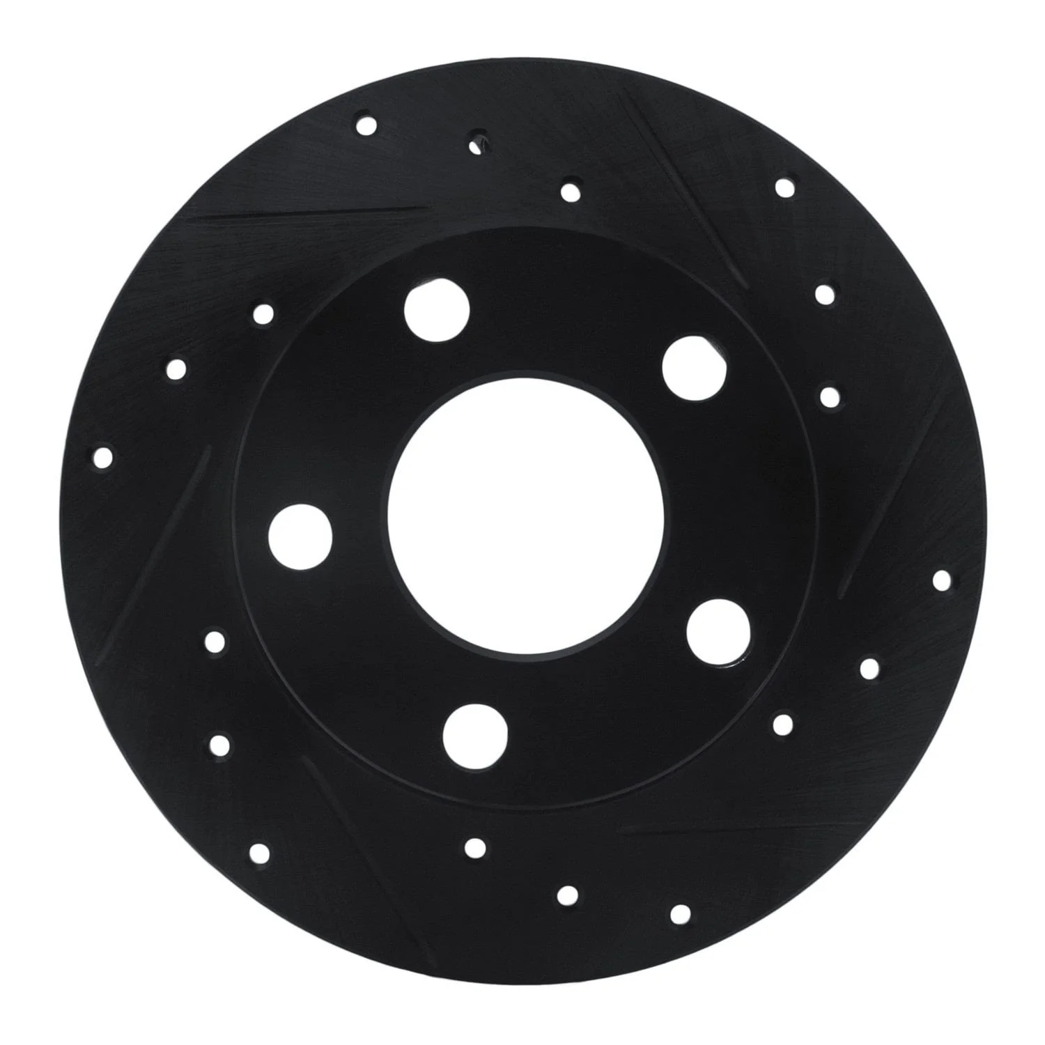 R1 Concepts 92-05 Audi 100 Quattro Rear Right Drilled & Slotted Black Brake Rotor