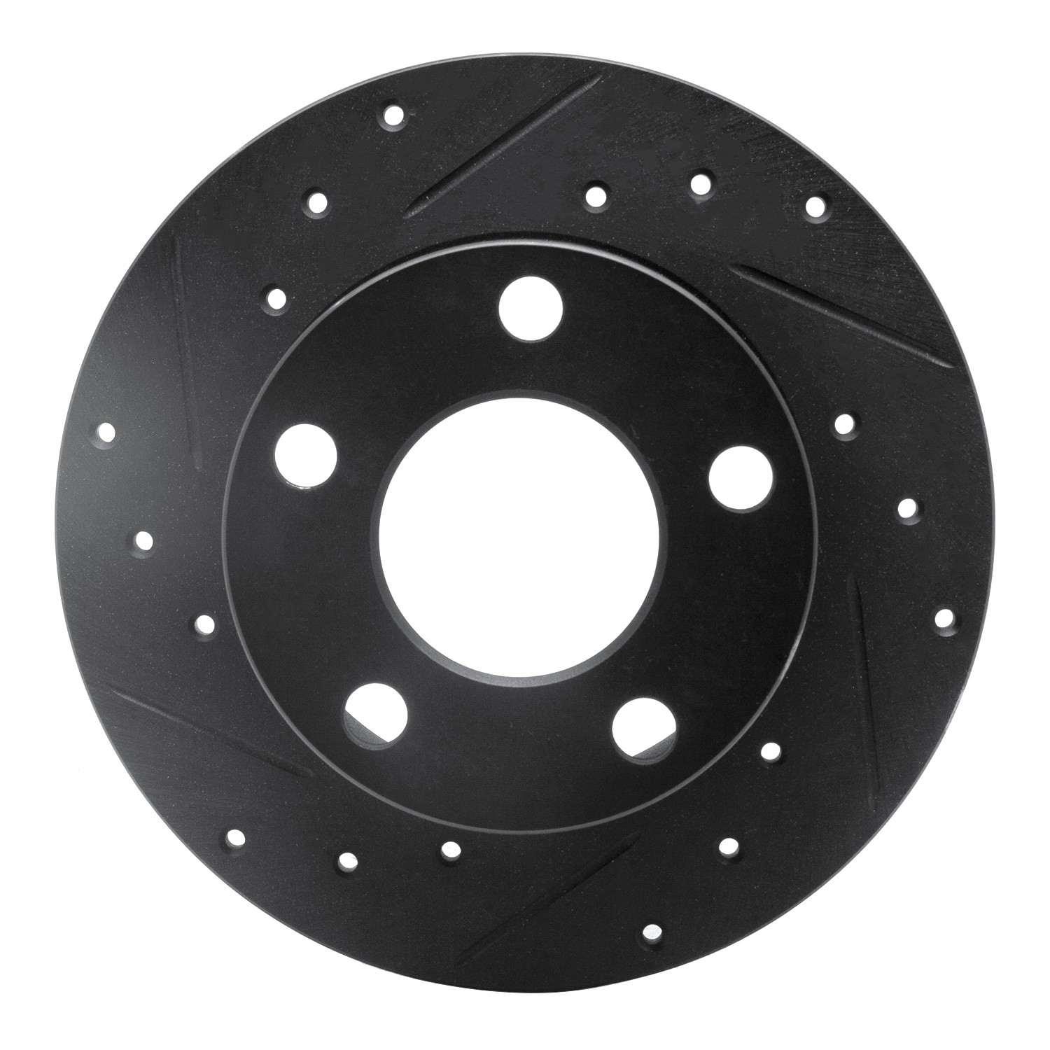 R1 Concepts 92-05 Audi A6 Quattro Rear Left Drilled & Slotted Black Brake Rotor