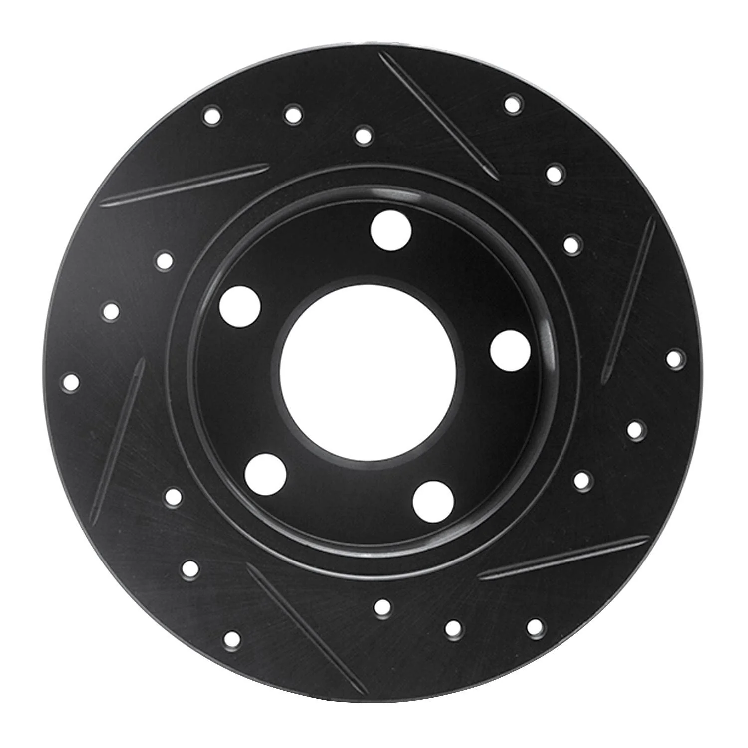 R1 Concepts 92-05 Audi A6 Quattro Rear Left Drilled & Slotted Black Brake Rotor - Image 2