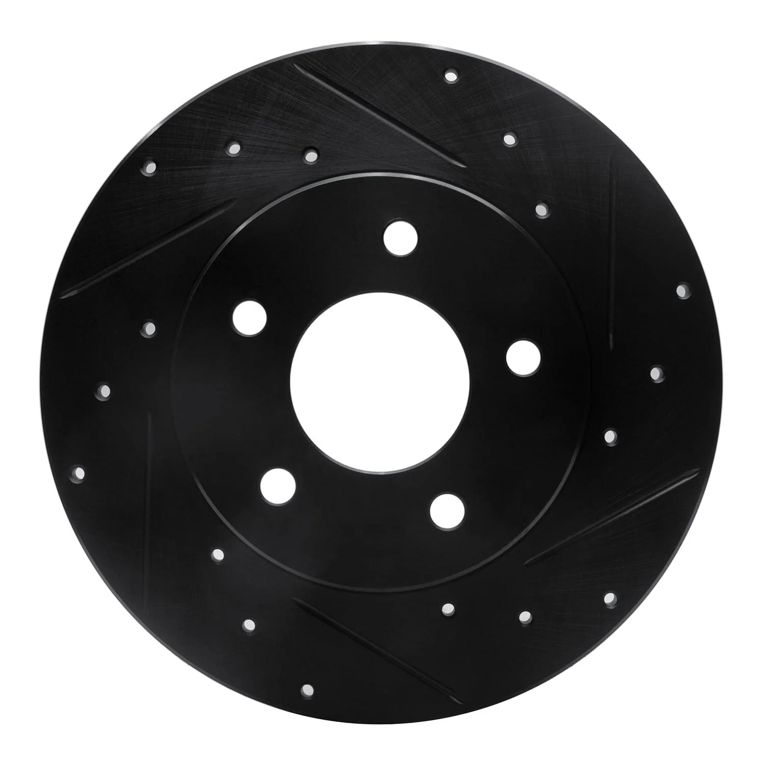 R1 Concepts 92-05 Buick Park Avenue Rear Right Drilled & Slotted Black Brake Rotor