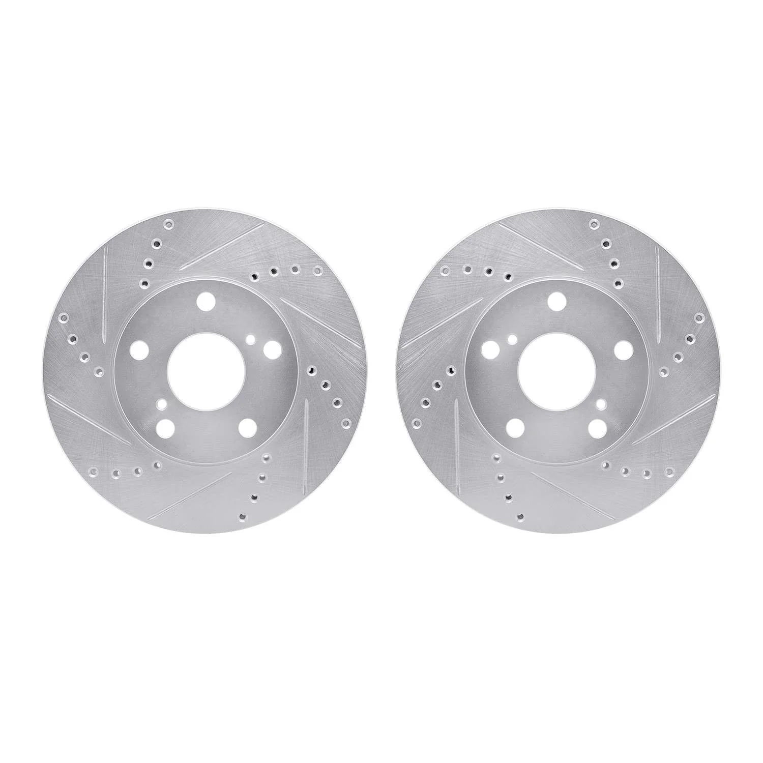 R1 Concepts 92-06 Lexus ES300 Front Drilled & Slotted Silver Brake Rotor Set