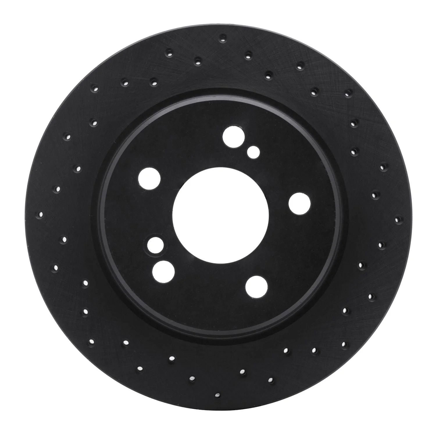 R1 Concepts 92-95 Mercedes-Benz 400E Rear Right Drilled Black Brake Rotor