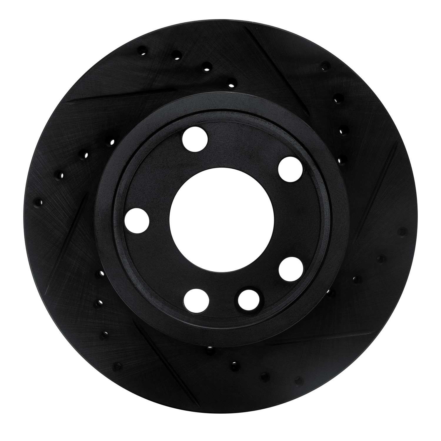 R1 Concepts 92-95 Volkswagen EuroVan Front Right Drilled & Slotted Black Brake Rotor