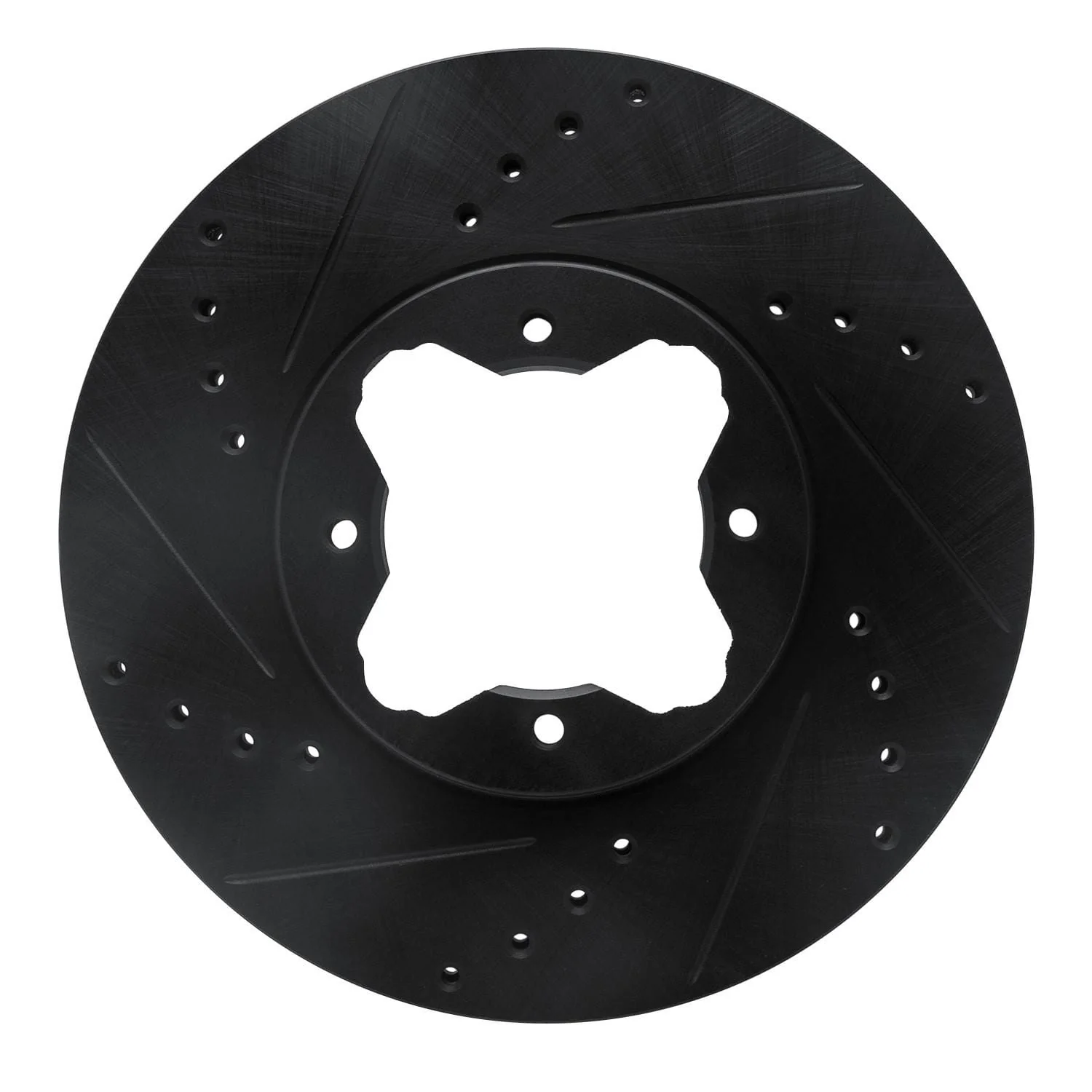 R1 Concepts 92-98 Acura TL Front Left Drilled & Slotted Black Brake Rotor