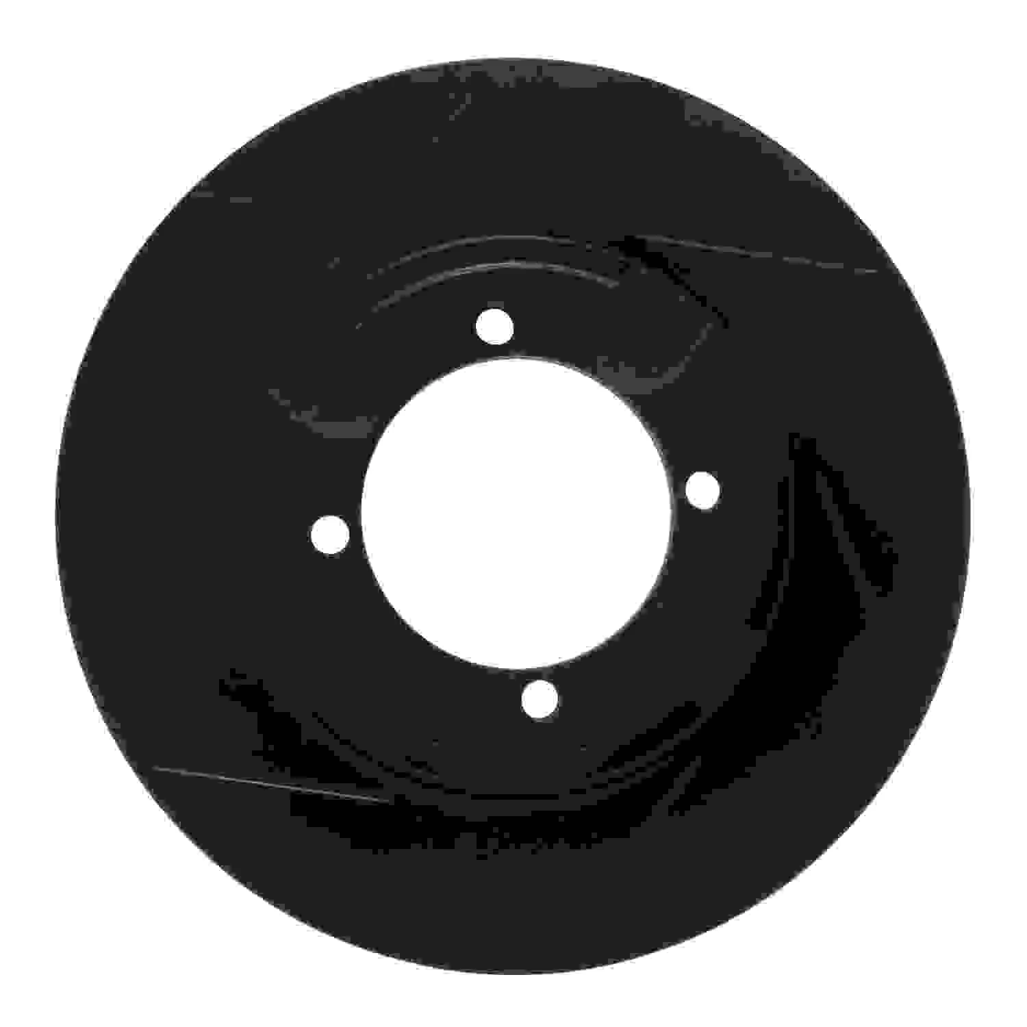R1 Concepts 92-98 Hyundai Elantra Front Left Slotted Black Brake Rotor