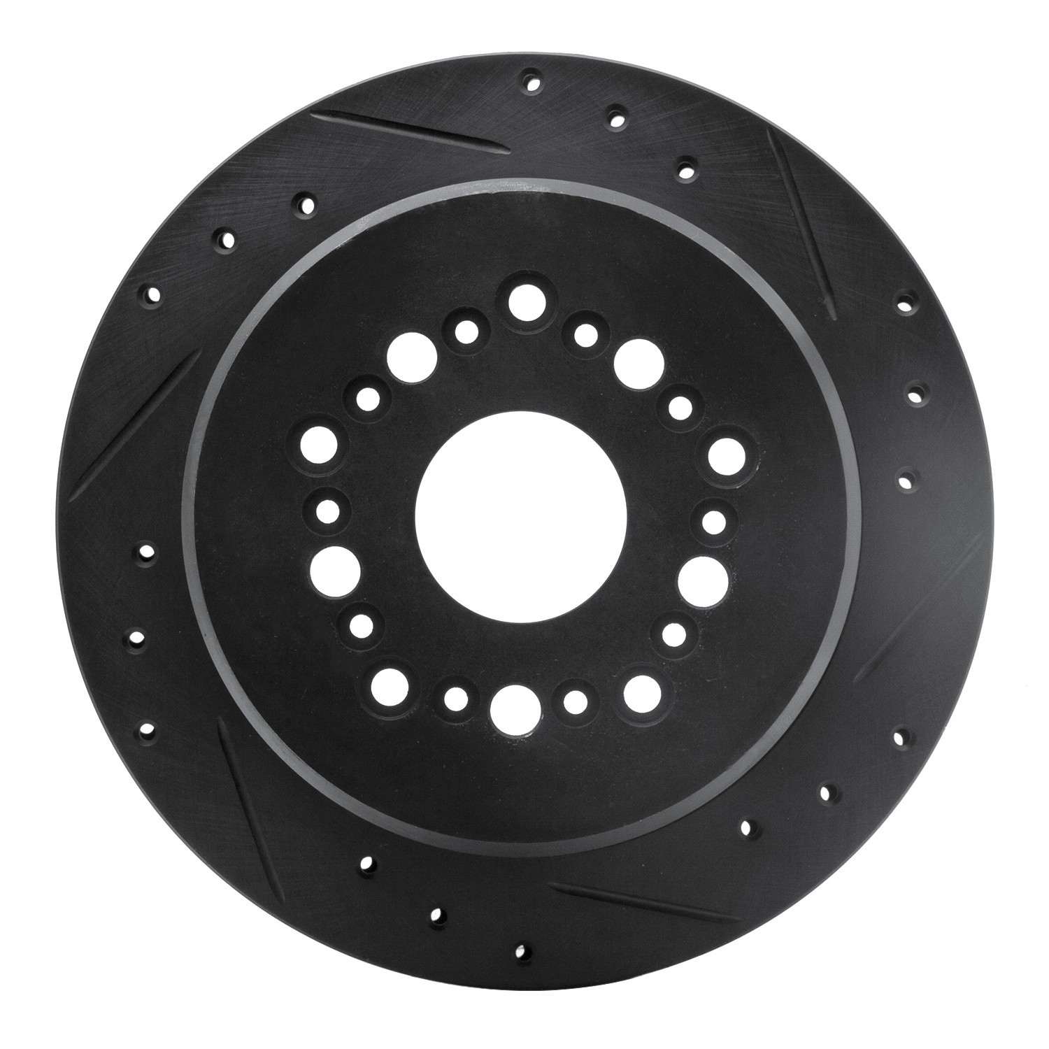 R1 Concepts 92-98 Lexus SC300 Rear Right Drilled & Slotted Black Brake Rotor
