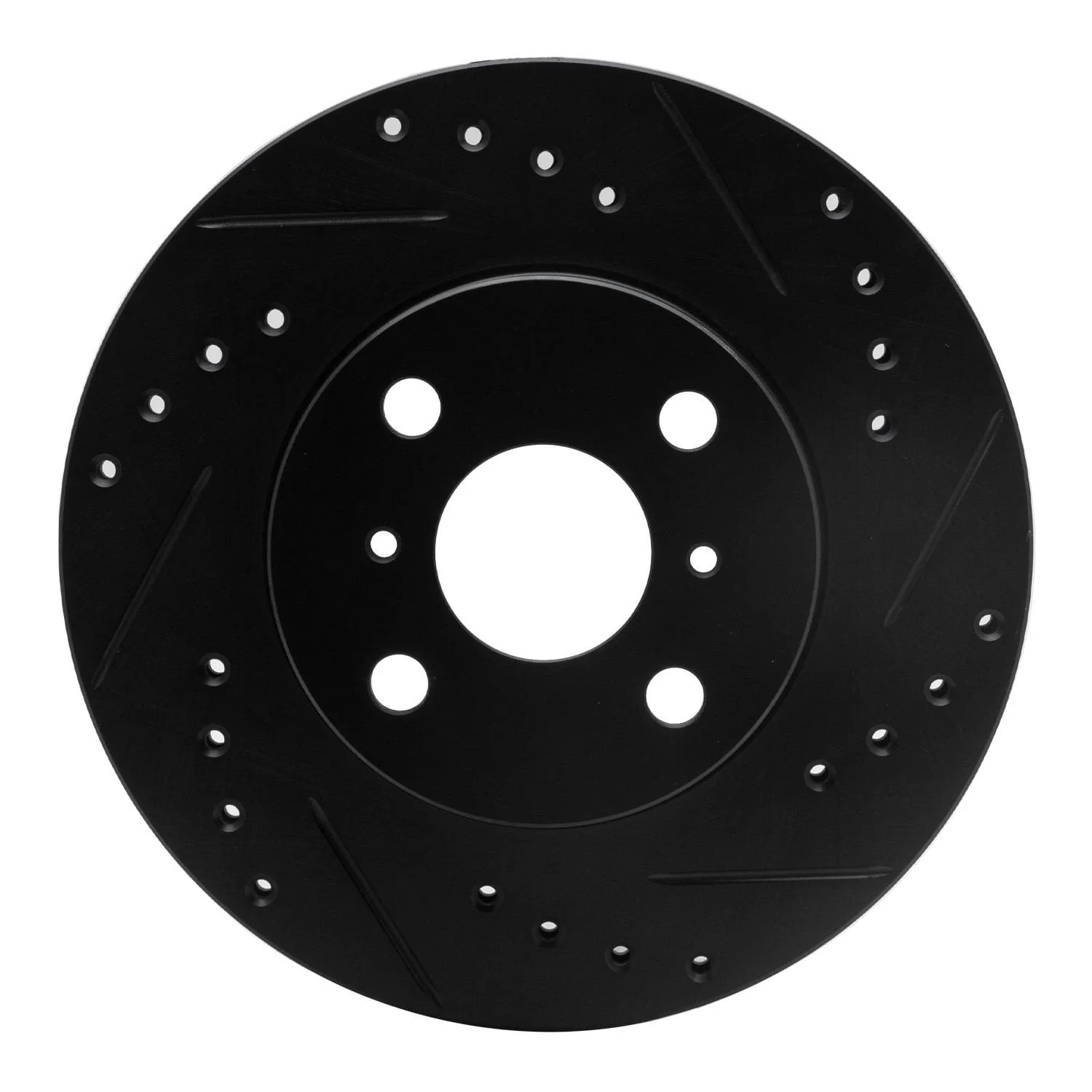 R1 Concepts 93-02 Chevrolet Prizm Front Right Drilled & Slotted Black Brake Rotor