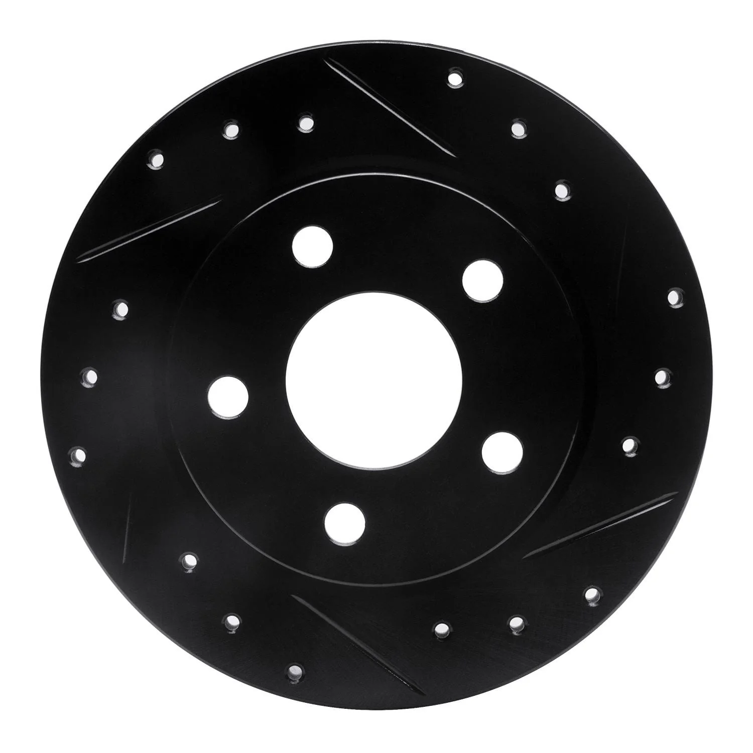 R1 Concepts 93-05 Ford Taurus (Excl SHO) Rear Right Drilled & Slotted Black Brake Rotor