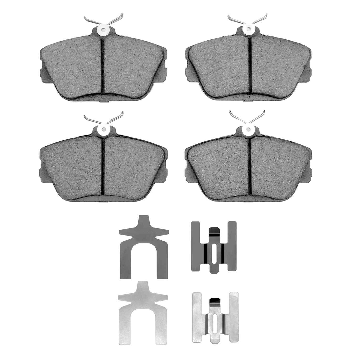 R1 Concepts 93-07 Ford Taurus (Excl SHO) Front Semi Met Pads & Hardware Kit