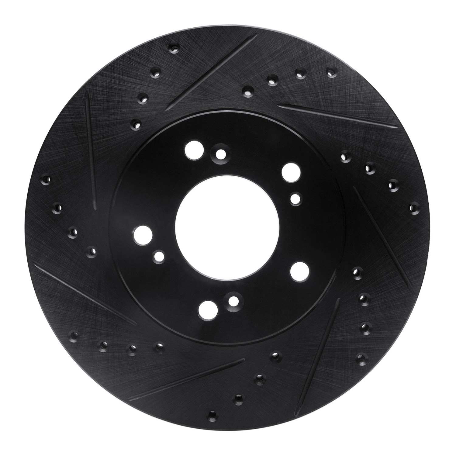 R1 Concepts 93-95 Acura Legend Front Left Drilled & Slotted Black Brake Rotor