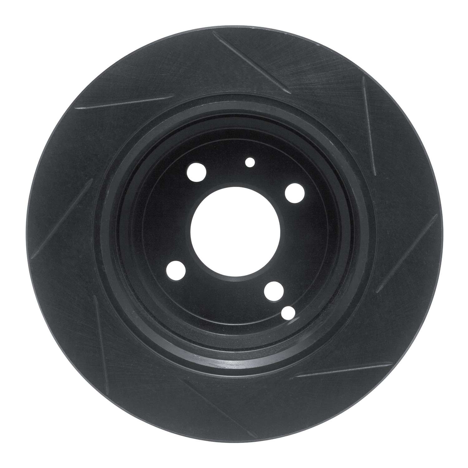 R1 Concepts 93-95 Volvo 850 Rear Left Slotted Black Brake Rotor - Image 2