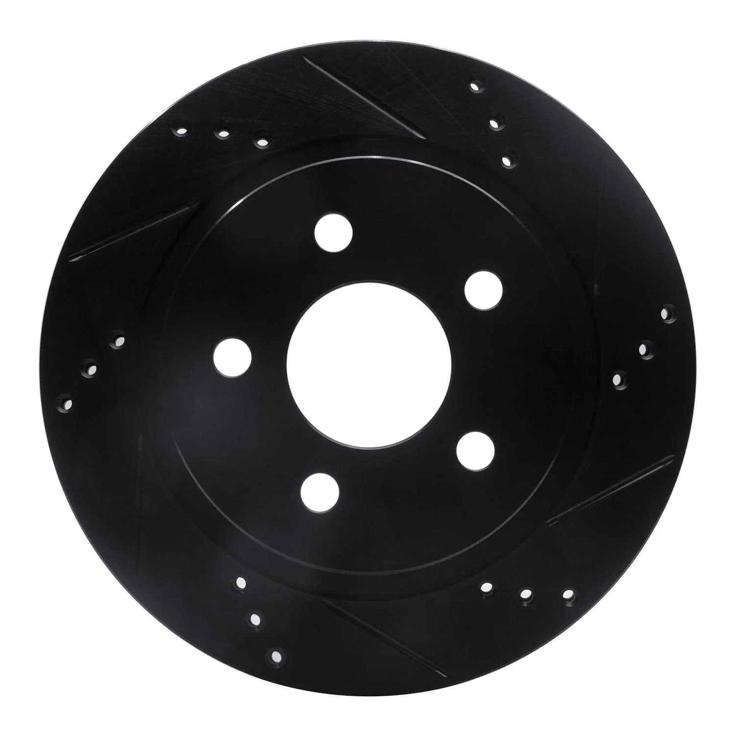 R1 Concepts 93-97 Chevrolet Camaro Rear Right Drilled & Slotted Black Brake Rotor