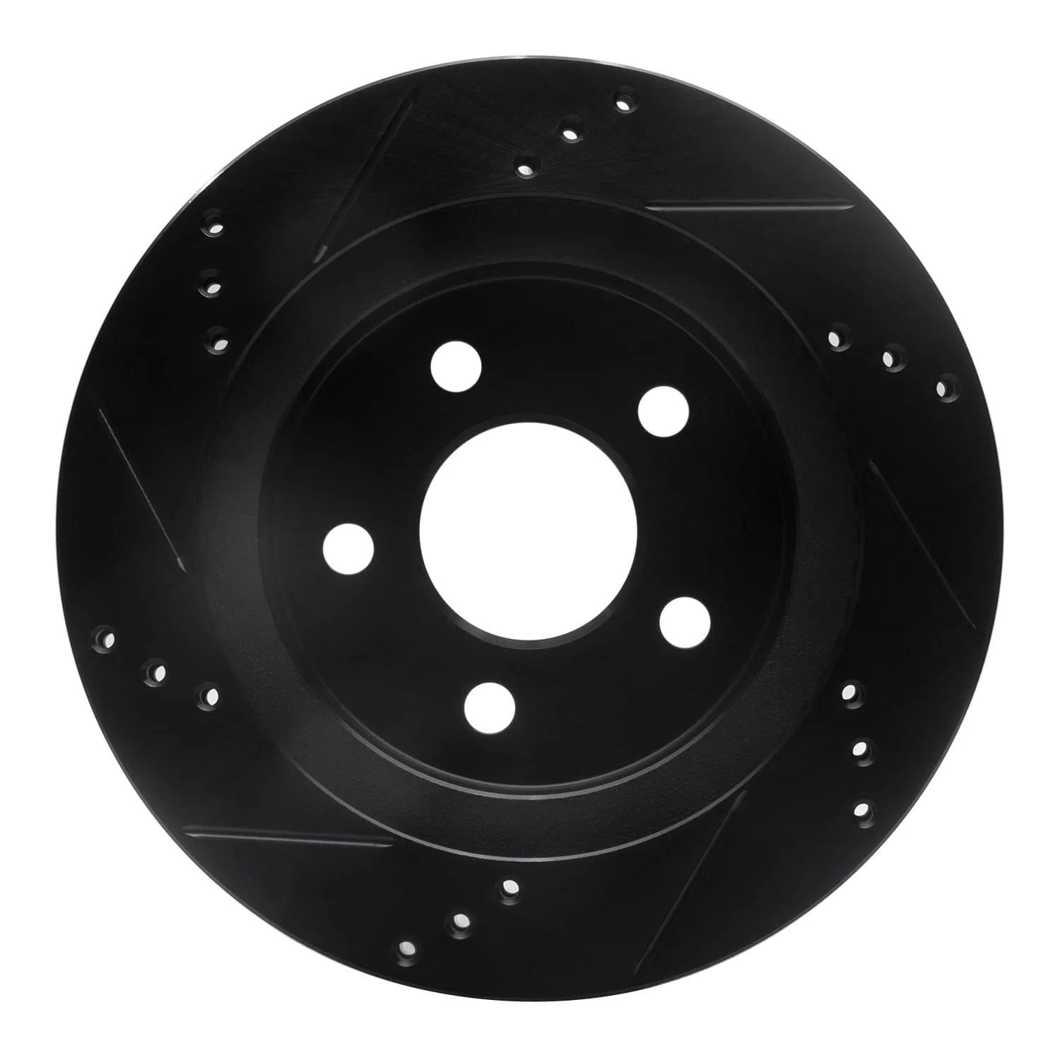 R1 Concepts 93-97 Chevrolet Camaro Rear Right Drilled & Slotted Black Brake Rotor - Image 2