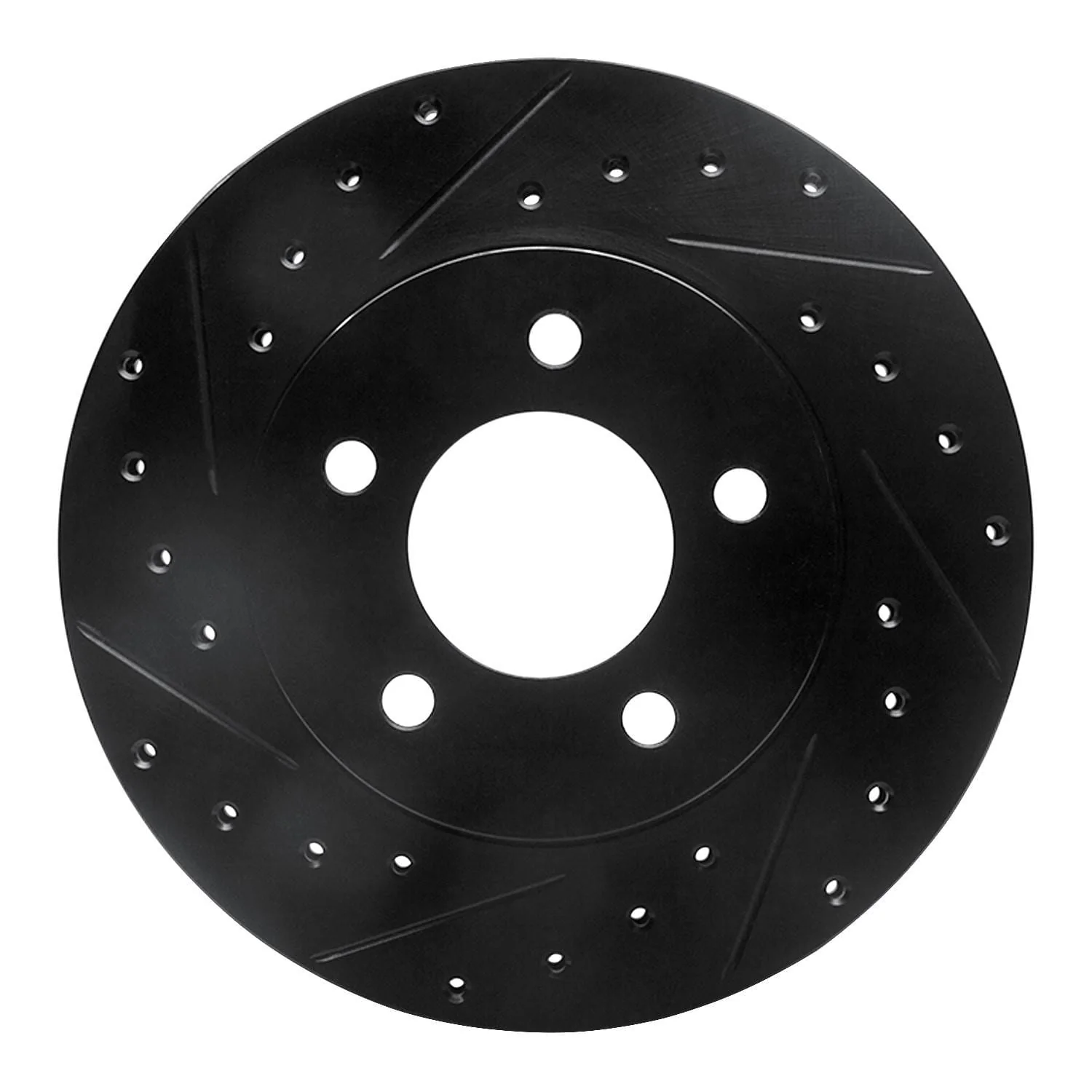 R1 Concepts 93-97 Chrysler Intrepid Front Left Drilled & Slotted Black Brake Rotor