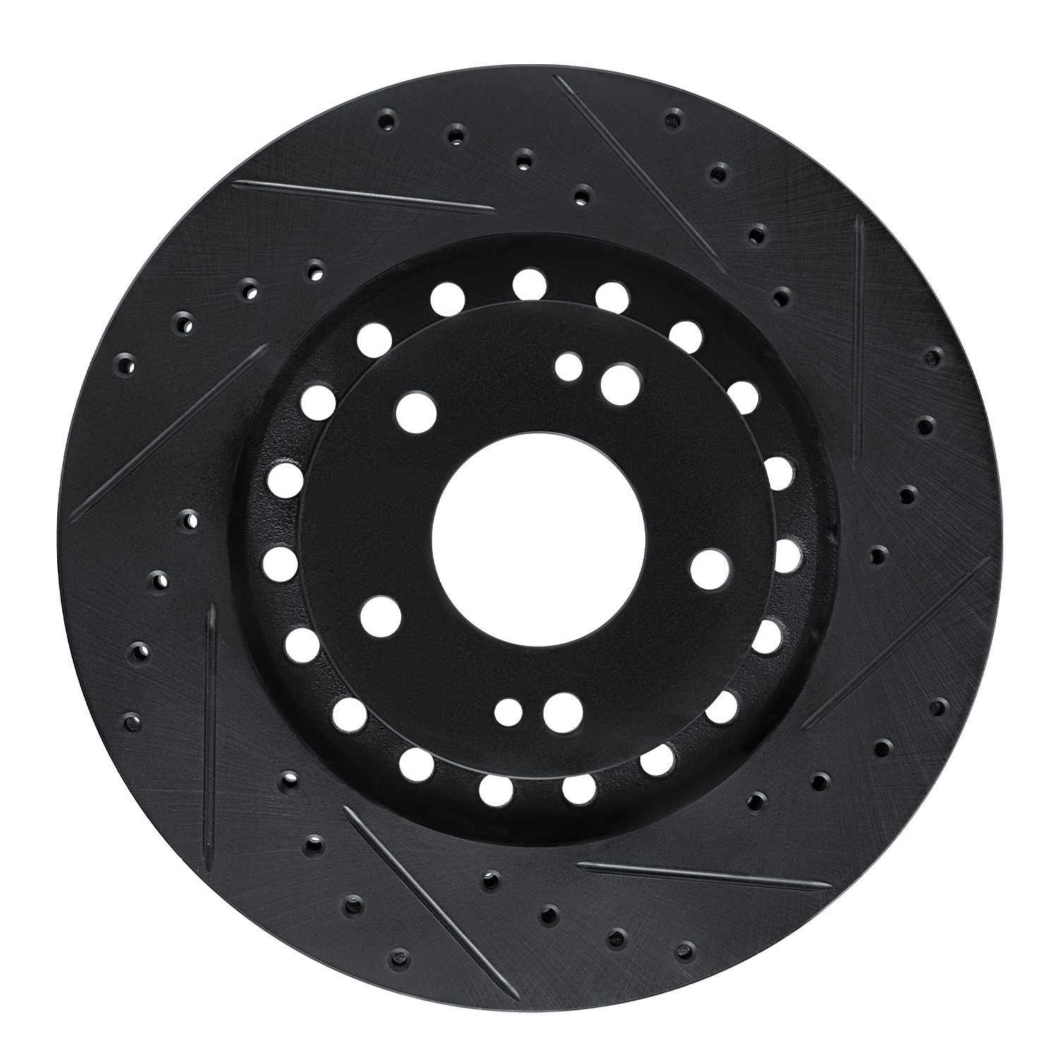 R1 Concepts 93-99 Dodge STEALTH Front Right Drilled & Slotted Black Brake Rotor