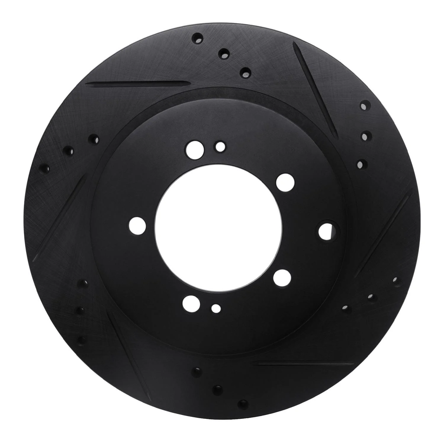 R1 Concepts 93-99 Dodge STEALTH Rear Right Drilled & Slotted Black Brake Rotor