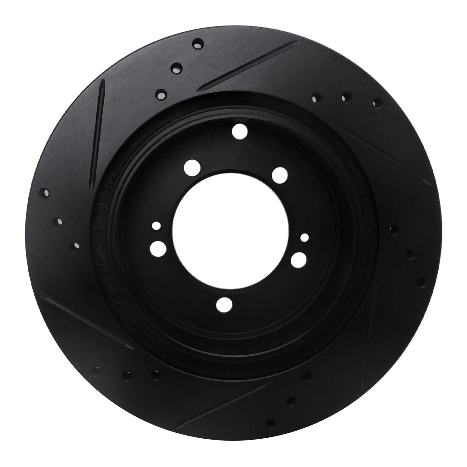 R1 Concepts 93-99 Dodge STEALTH Rear Right Drilled & Slotted Black Brake Rotor - Image 2