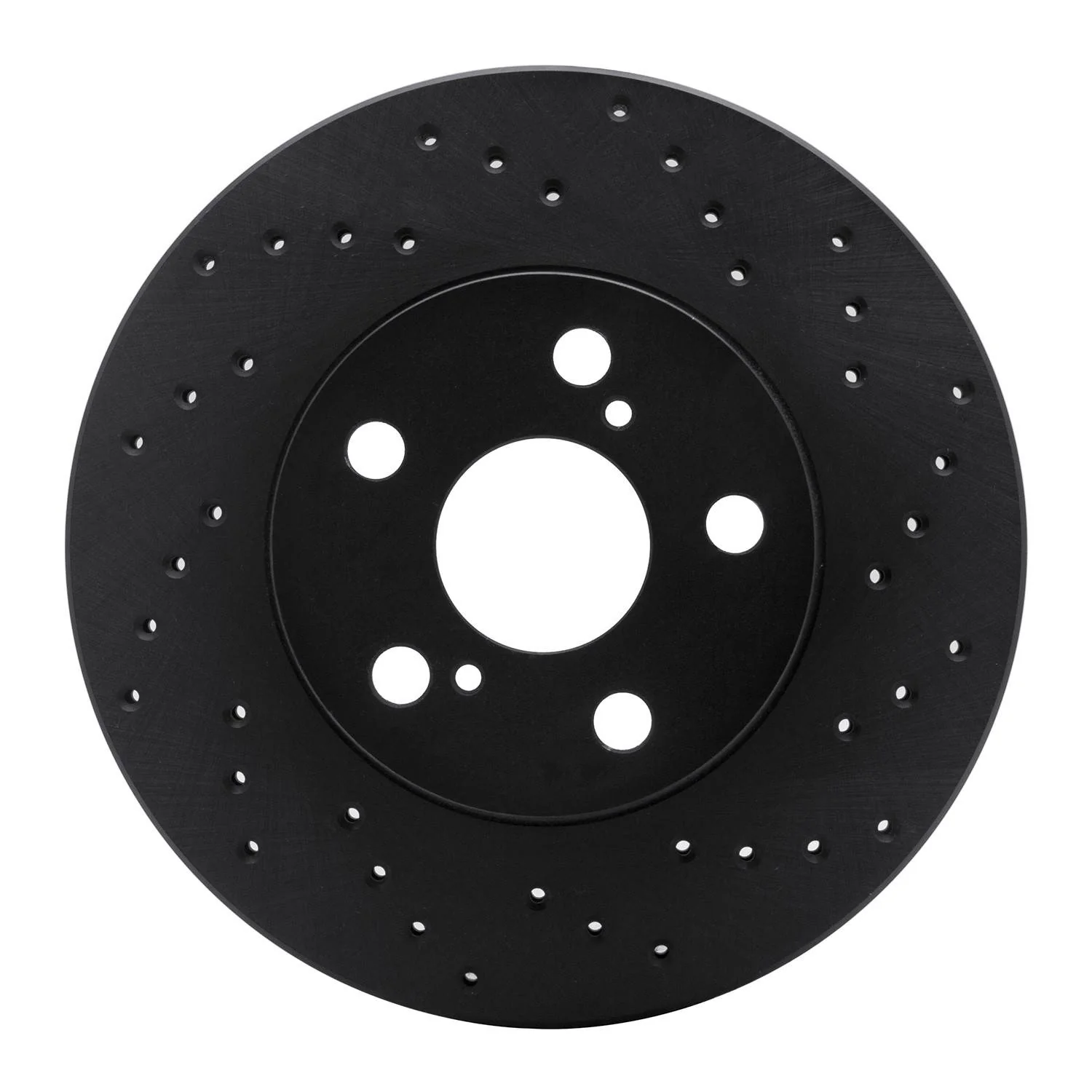 R1 Concepts 94-00 Toyota Celica Front Right Drilled Black Brake Rotor