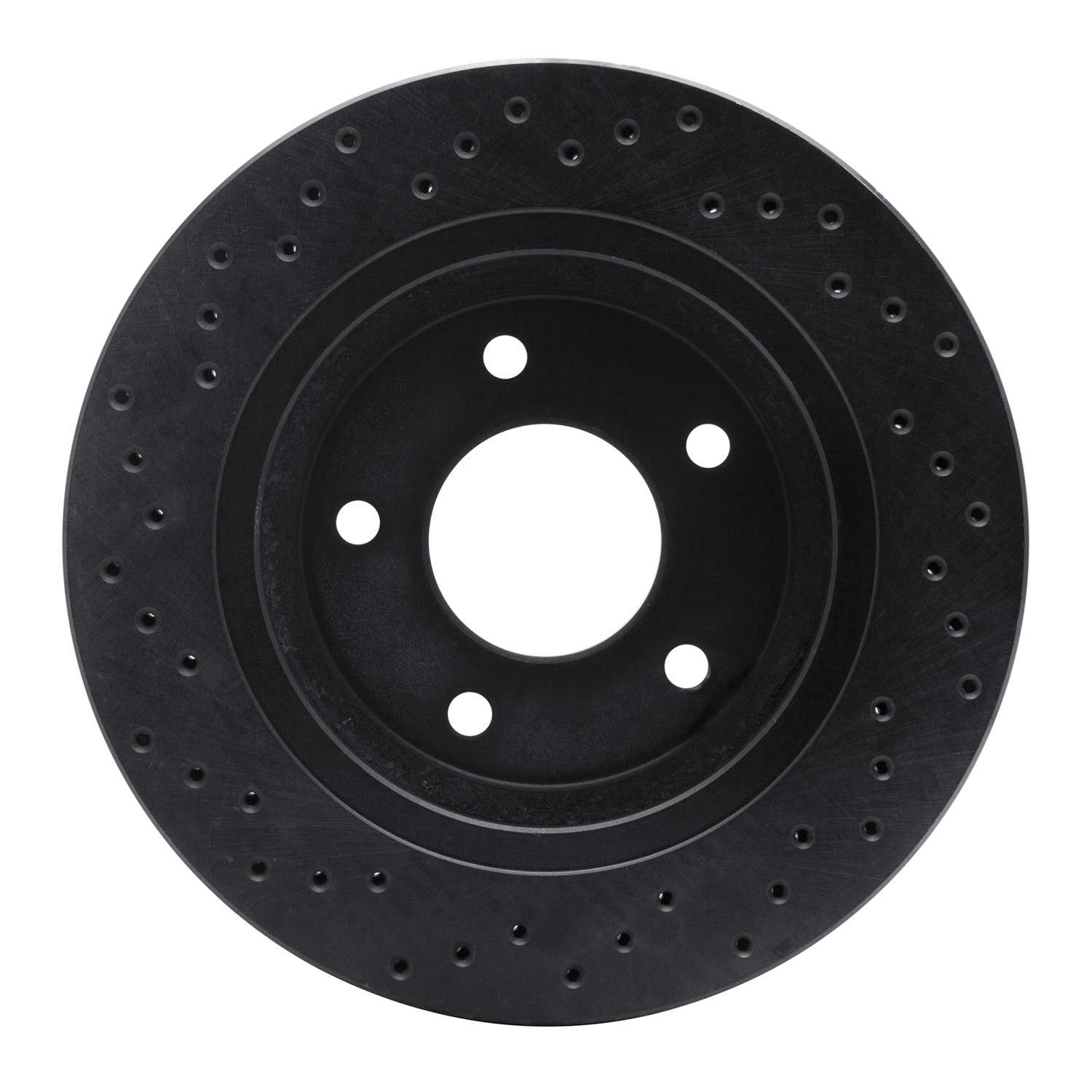 R1 Concepts 94-01 Buick Cutlass Supreme Front Right Drilled Black Brake Rotor - Image 2