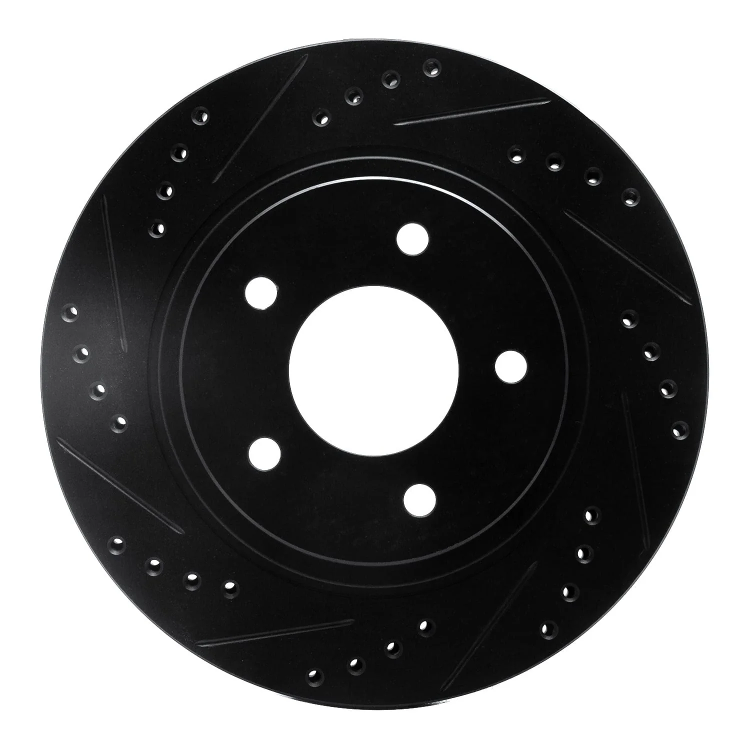 R1 Concepts 94-01 Buick Regal Front Left Drilled & Slotted Black Brake Rotor