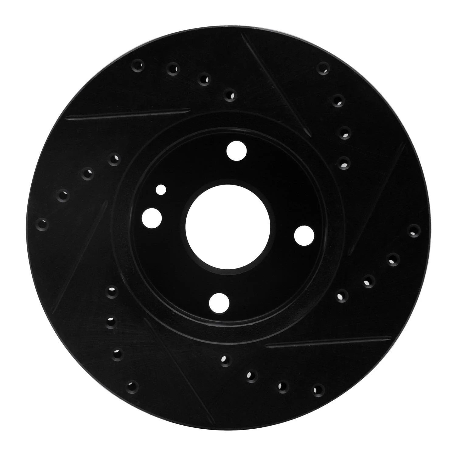 R1 Concepts 94-02 Mazda Miata Front Left Drilled & Slotted Black Brake Rotor - Image 2
