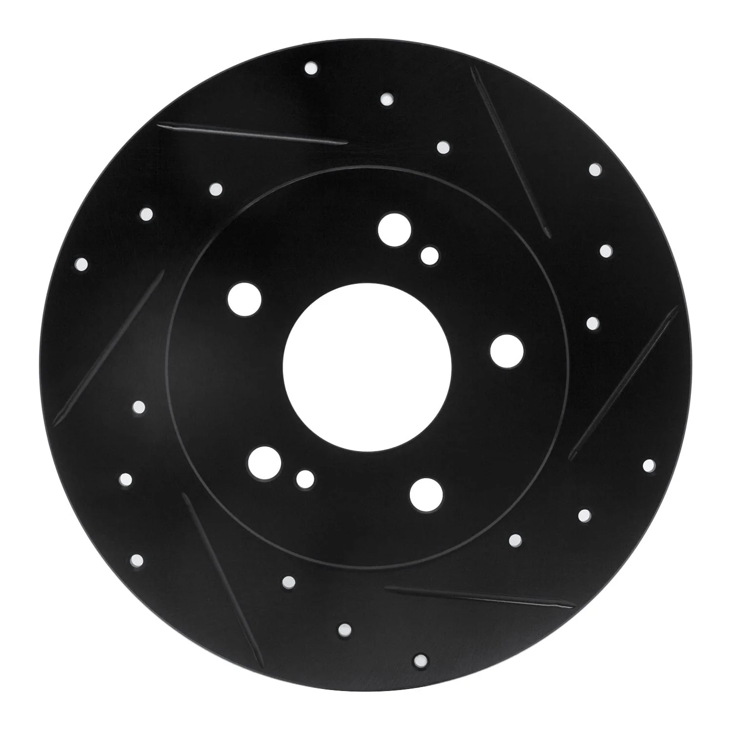 R1 Concepts 94-04 Infiniti I30 Rear Right Drilled & Slotted Black Brake Rotor