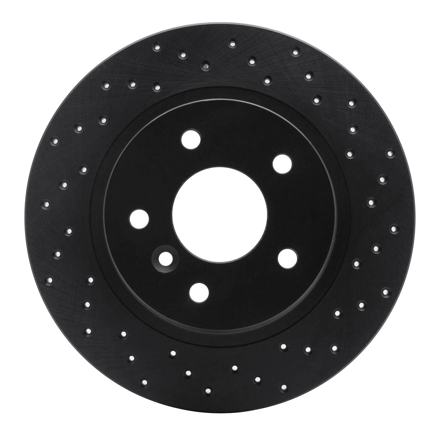 R1 Concepts 94-04 Land Rover Discovery Rear Right Drilled Black Brake Rotor
