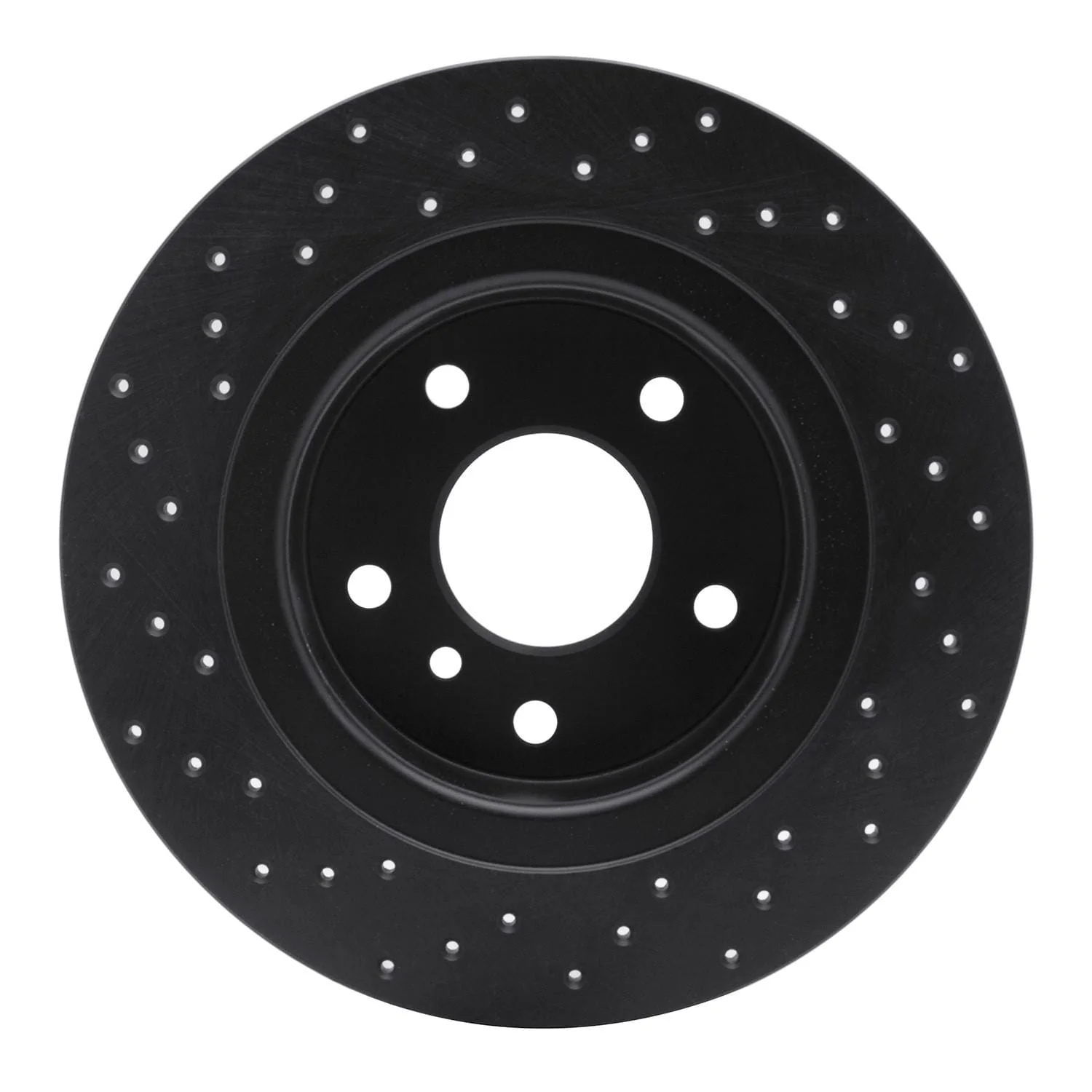R1 Concepts 94-04 Land Rover Discovery Rear Right Drilled Black Brake Rotor - Image 2