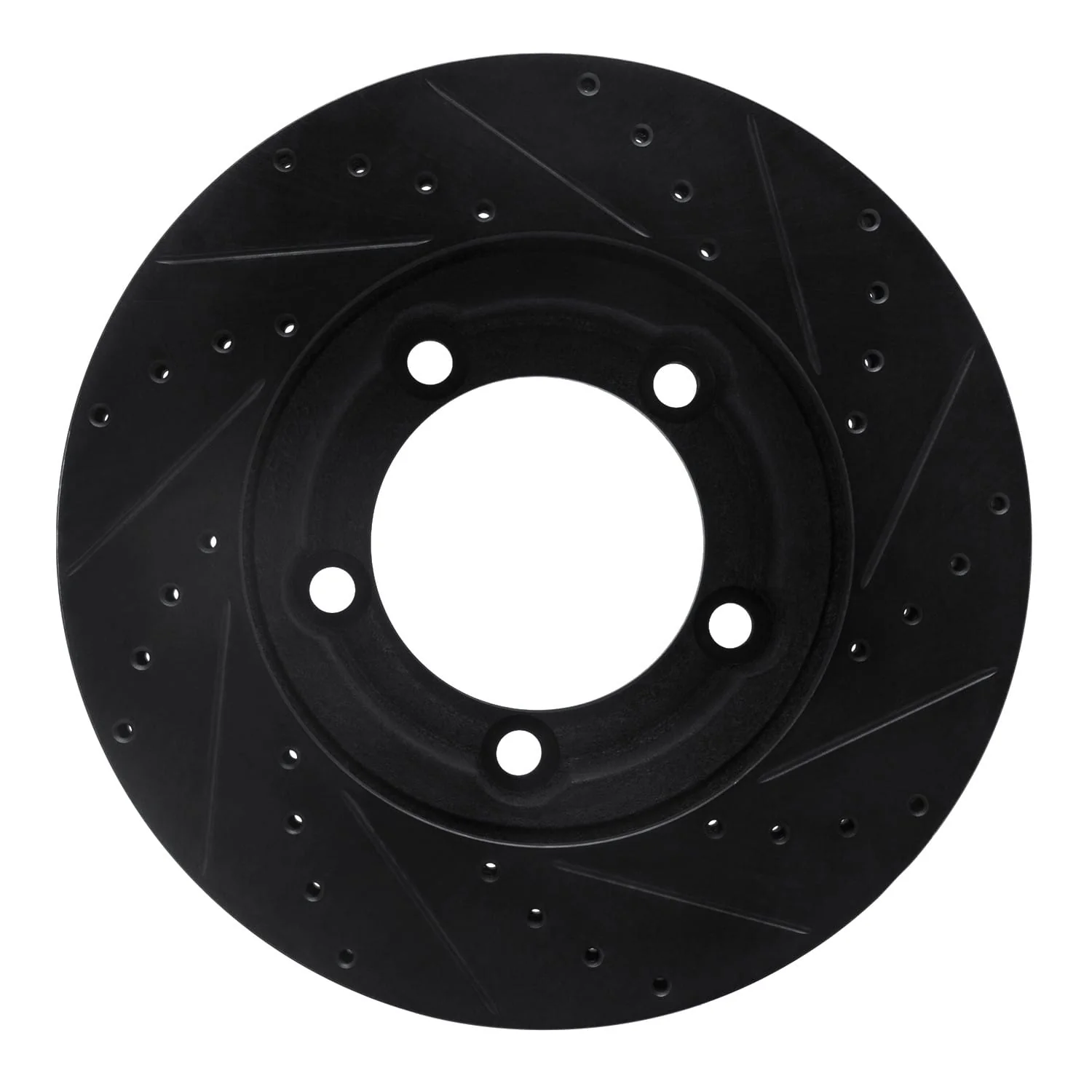 R1 Concepts 94-06 Workhorse 500Lb Gvw) Front Left Drilled & Slotted Black Brake Rotor - Image 2
