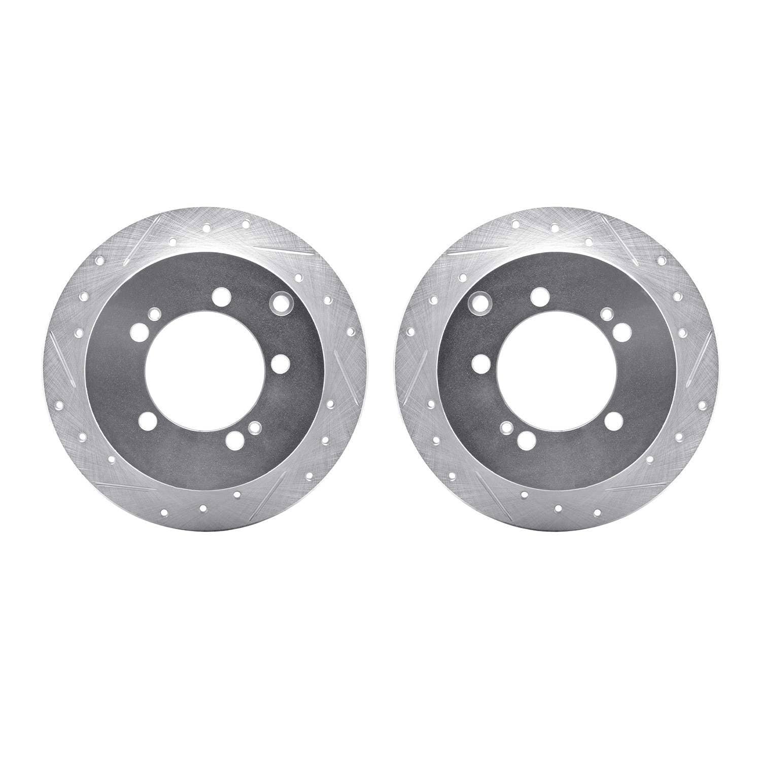 R1 Concepts 94-07 Chrysler Sebring Rear Drilled & Slotted Silver Brake Rotor Set