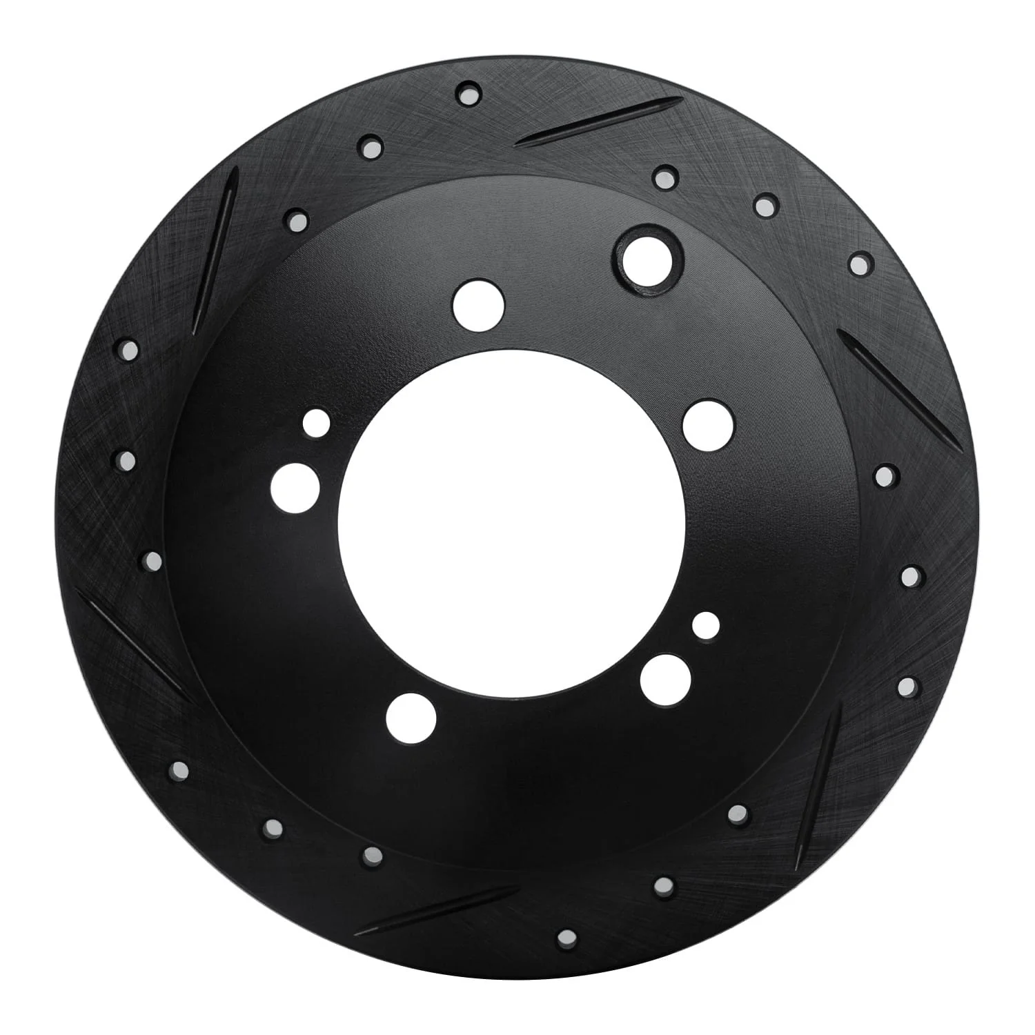R1 Concepts 94-07 Chrysler SEBRING Rear Left Drilled & Slotted Black Brake Rotor