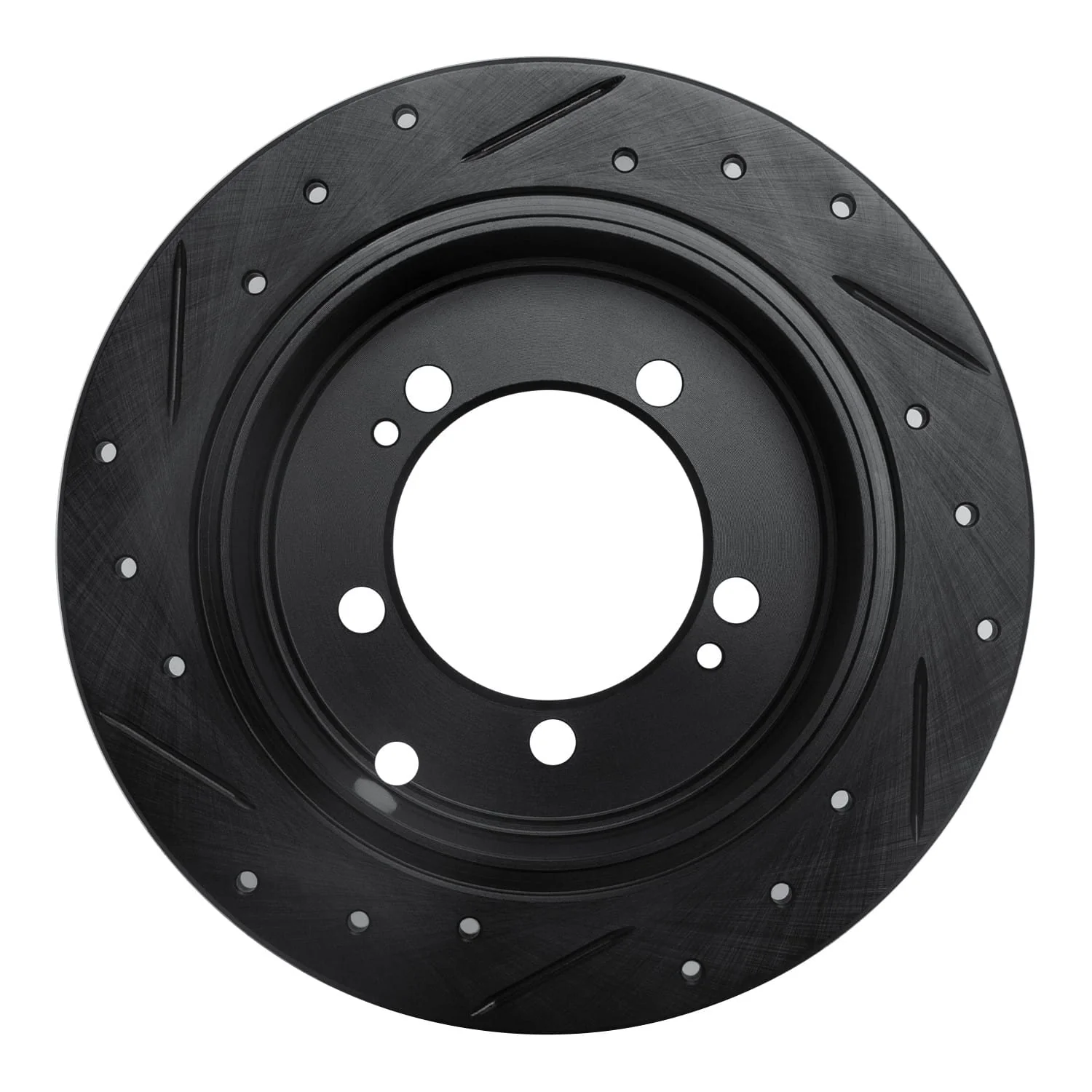 R1 Concepts 94-07 Chrysler SEBRING Rear Right Drilled & Slotted Black Brake Rotor - Image 2