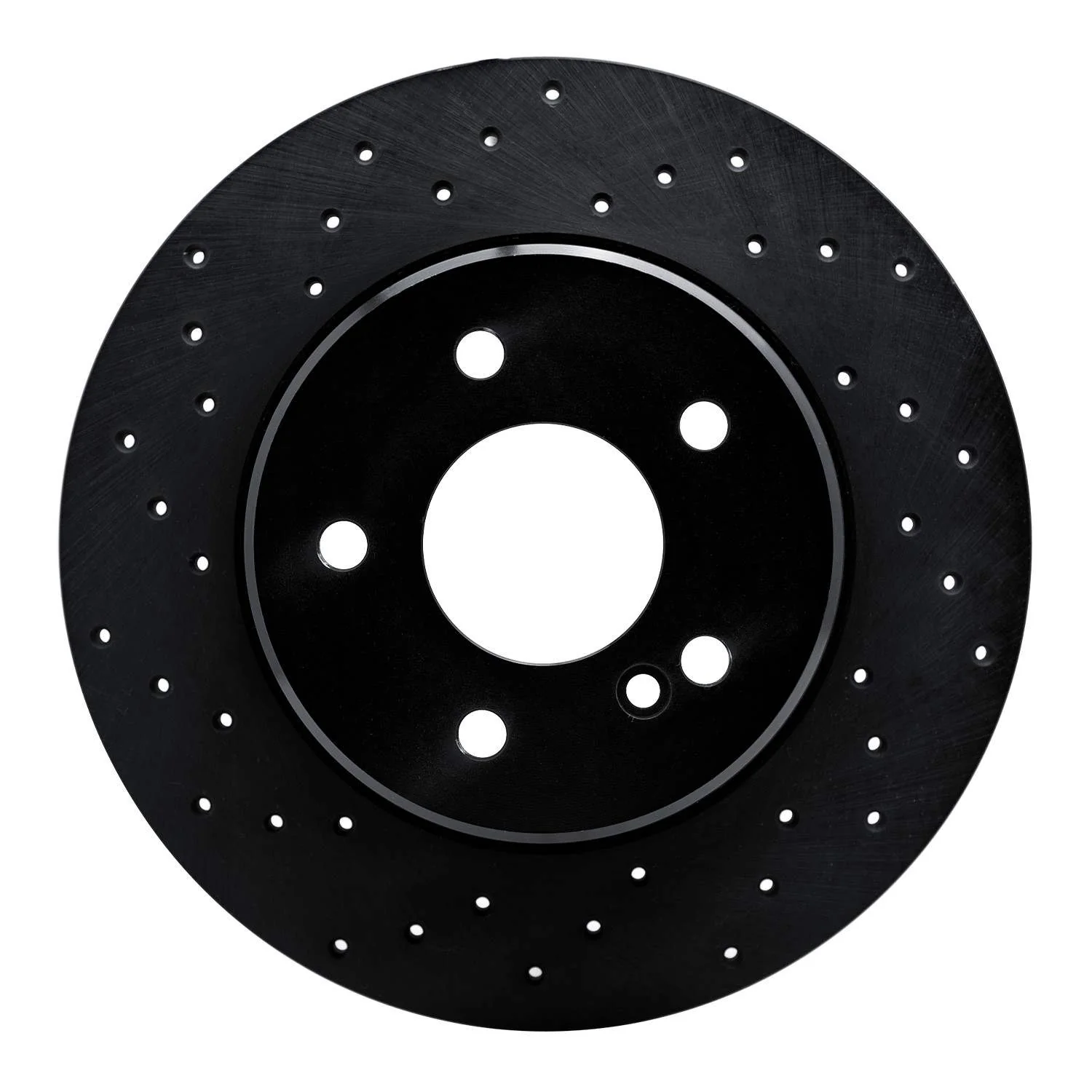 R1 Concepts 94-11 Mercedes-Benz C230 Rear Left Drilled Black Brake Rotor
