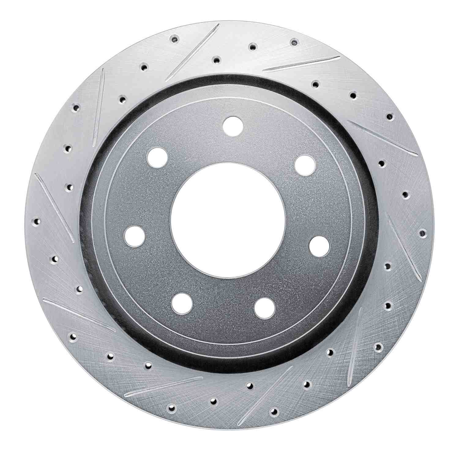 R1 Concepts 94-94 Ford E-350 Econoline Front Left Drilled & Slotted Black Brake Rotor