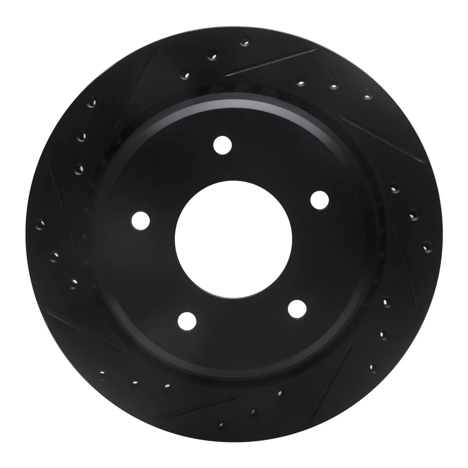 R1 Concepts 94-96 Chevrolet COMMERCIAL CHASSIS Rear Left Drilled & Slotted Black Brake Rotor