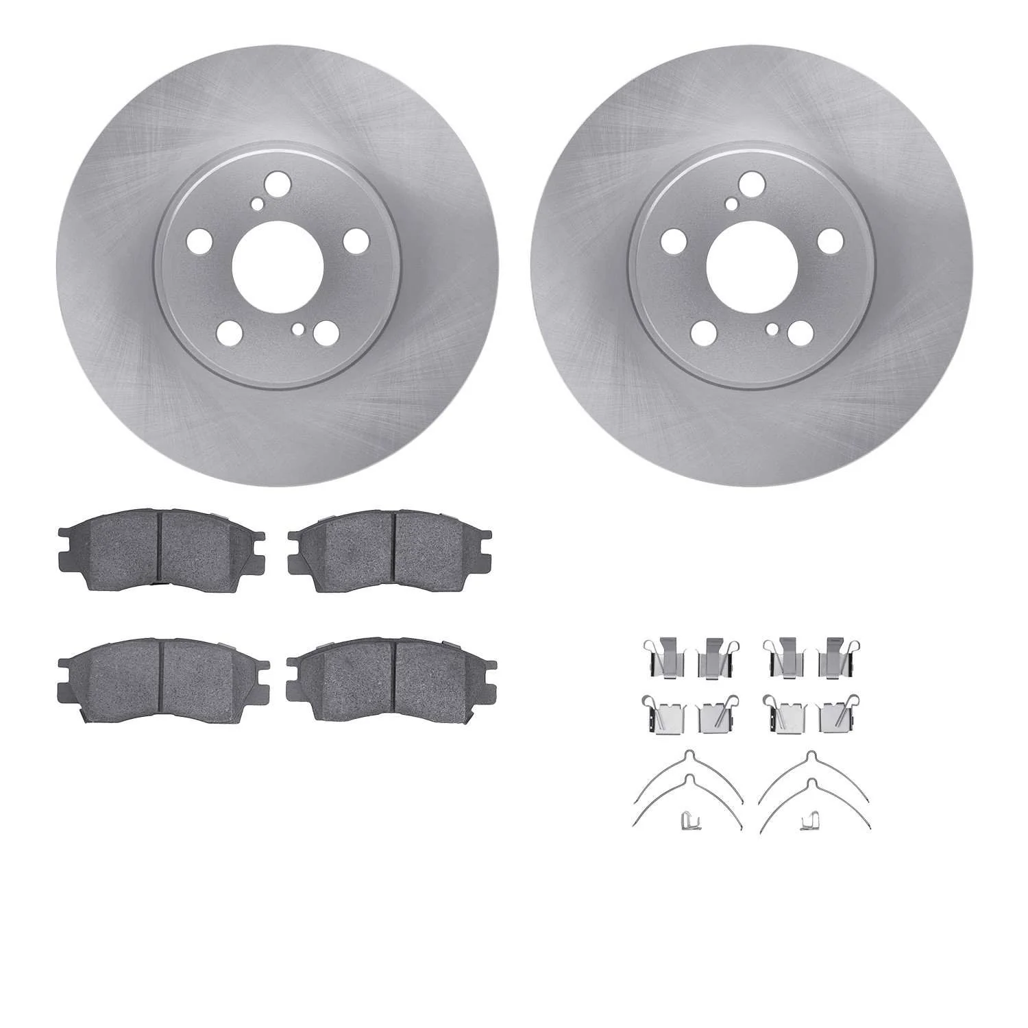 R1 Concepts 94-97 Toyota Celica Front Brake Rotor Set w/Optimum OE Pads and Hardware
