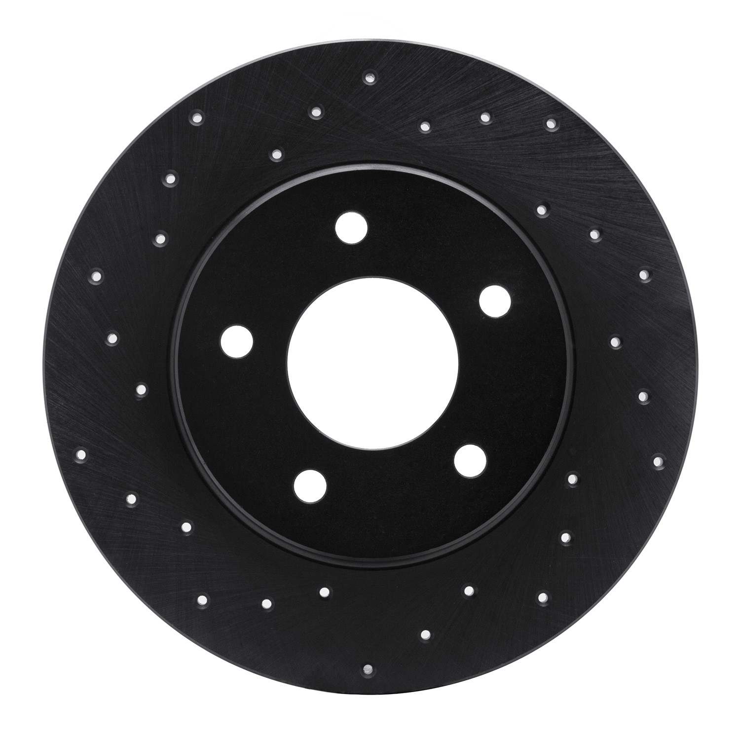 R1 Concepts 94-99 Buick Cutlass Supreme Rear Left Drilled Black Brake Rotor